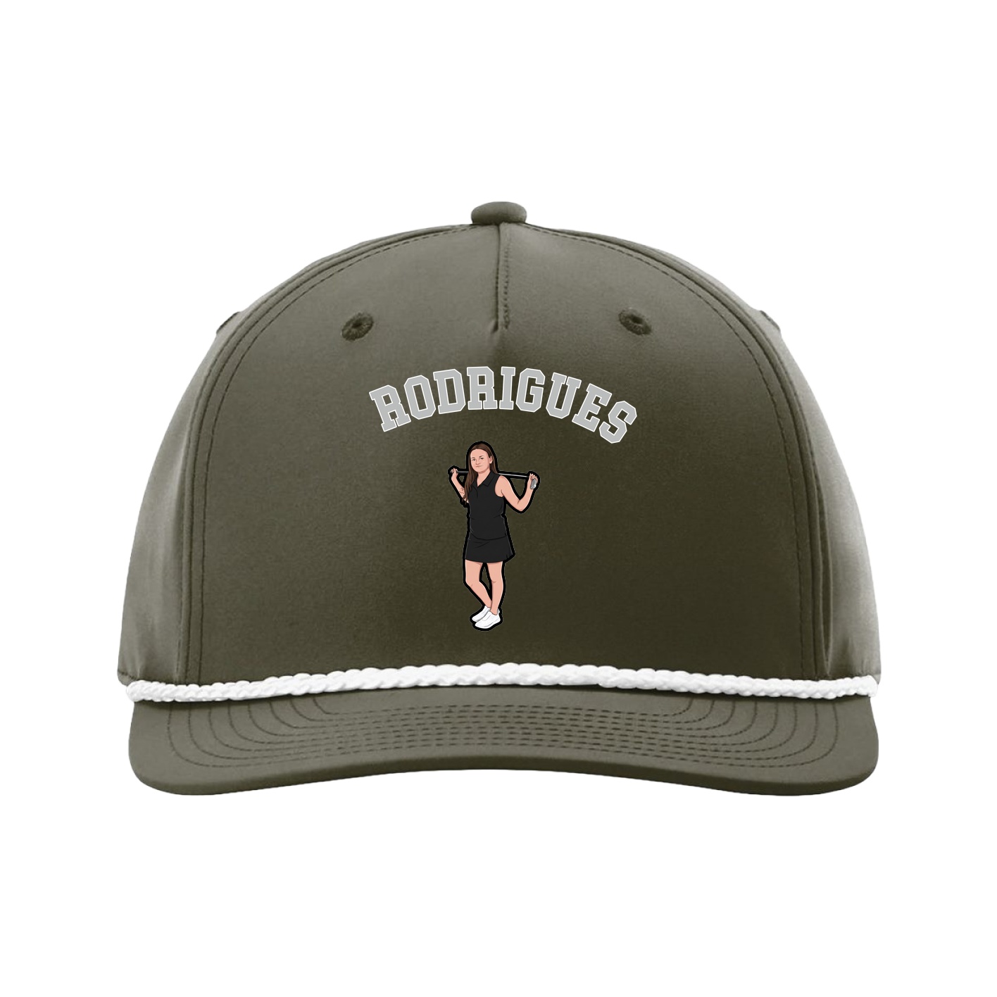 Five-Panel Classic Rope Cap — Shirsey Arch in Green