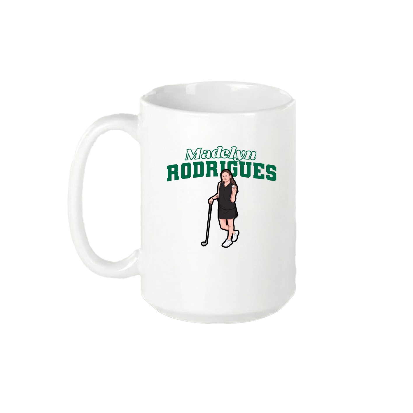 15oz Coffee Mug — Name Arch in White