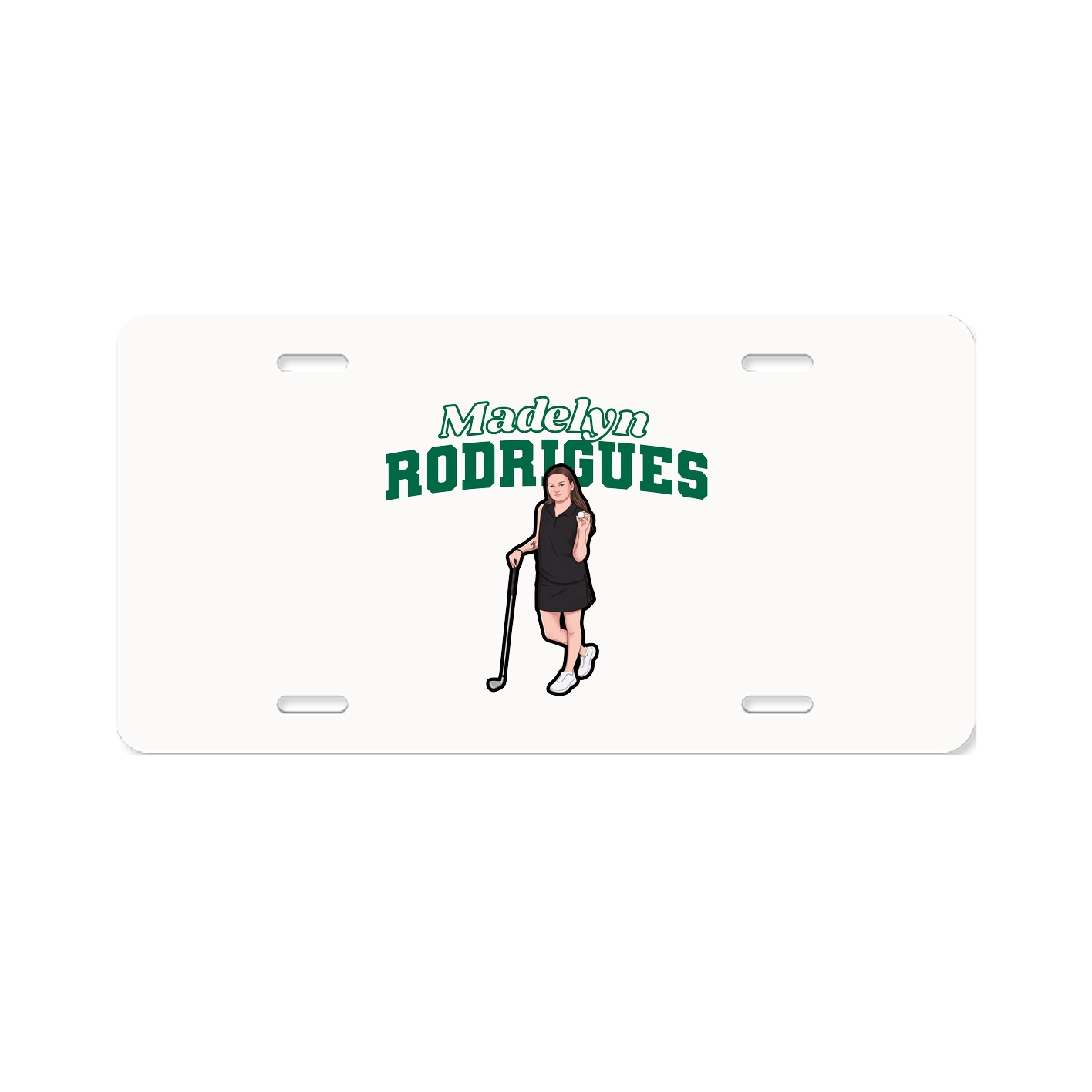 License Plate — Name Arch in Classic