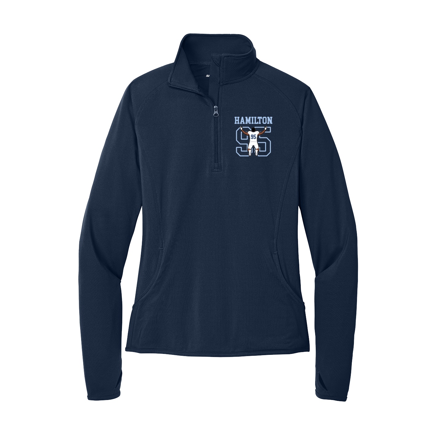Women's Q-Zip Pullover — Shirsey in Navy