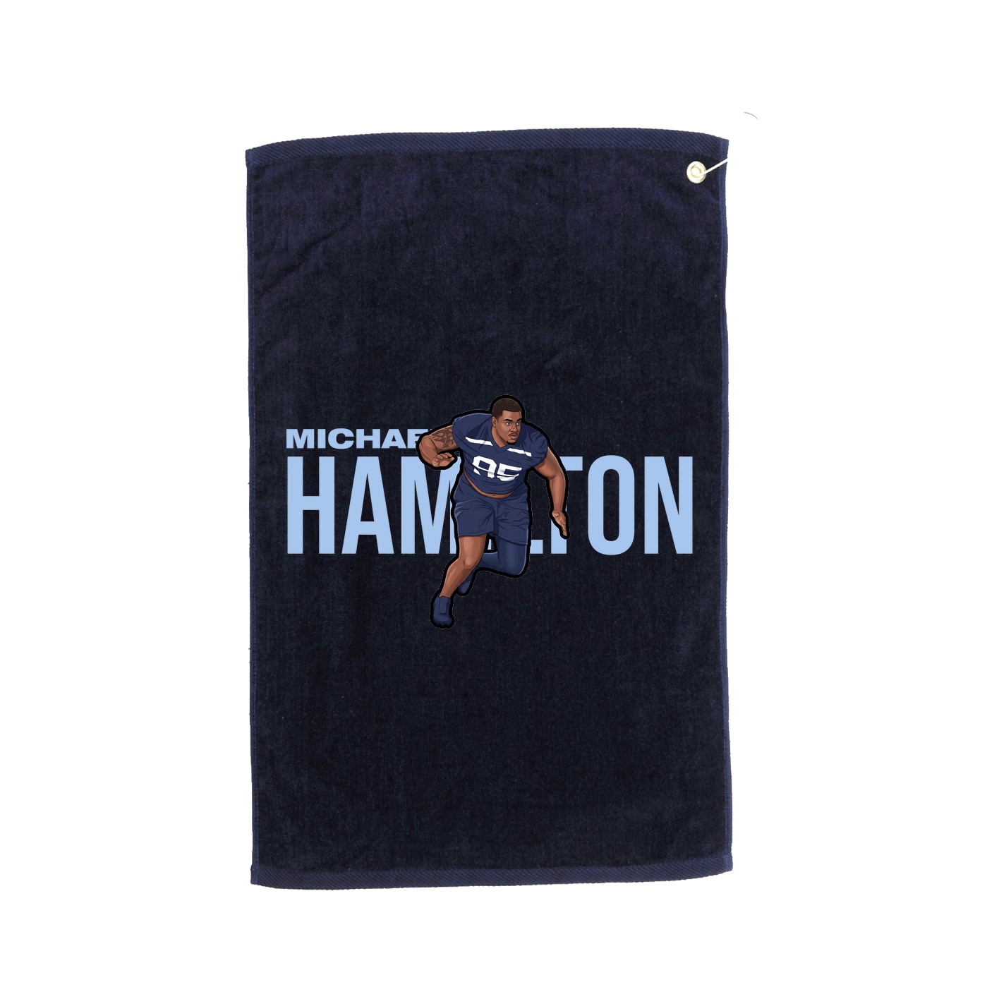 Golf Towel — Player Name in Navy