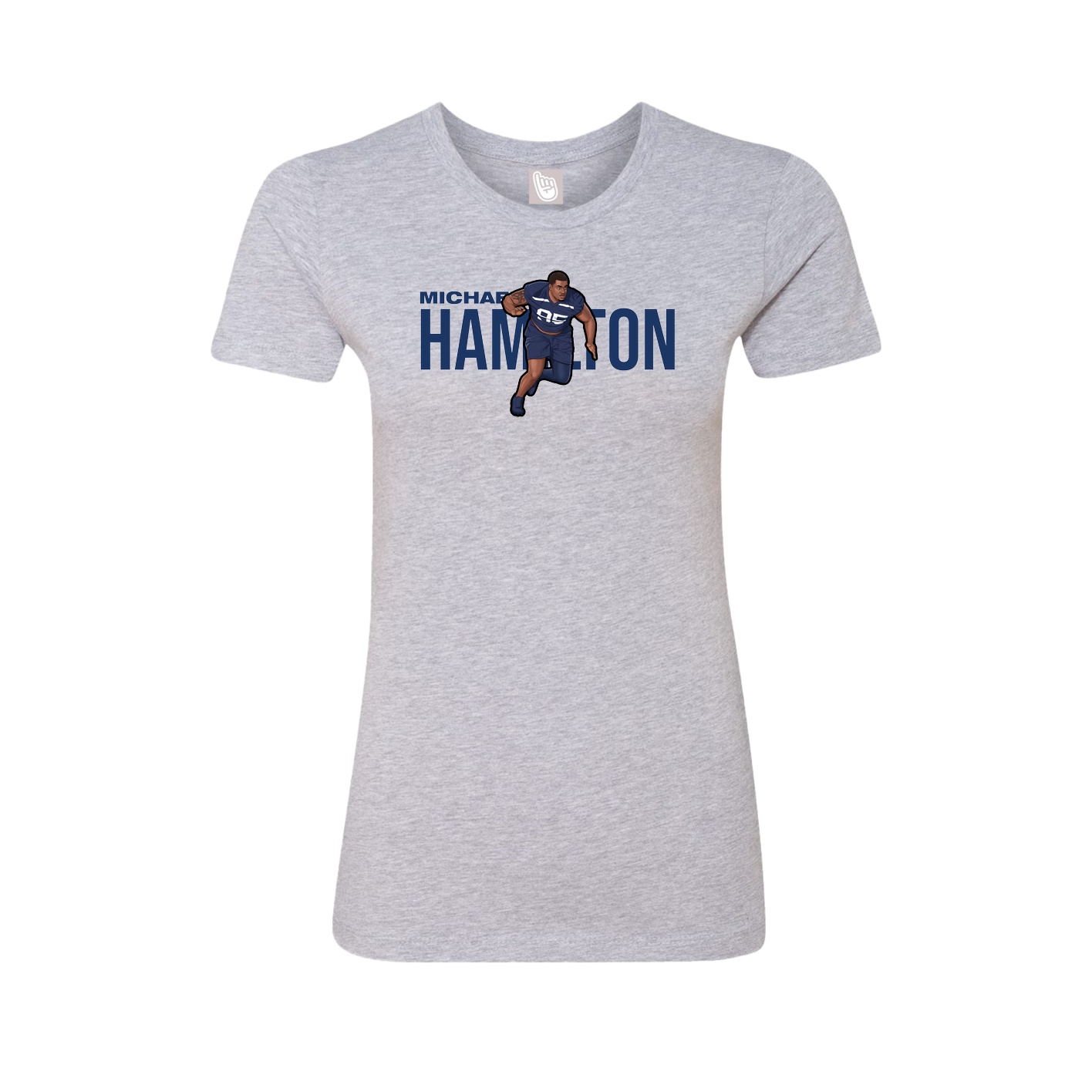 Womens Tee — Player Name in Grey