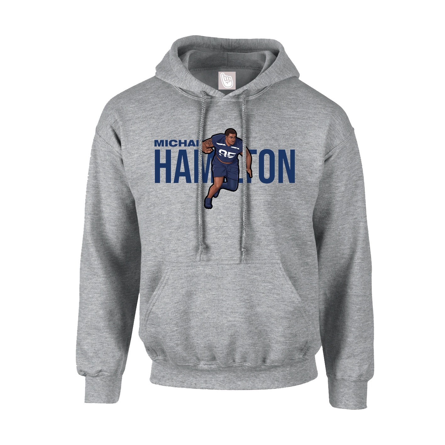 Youth Hoodie — Player Name in Grey