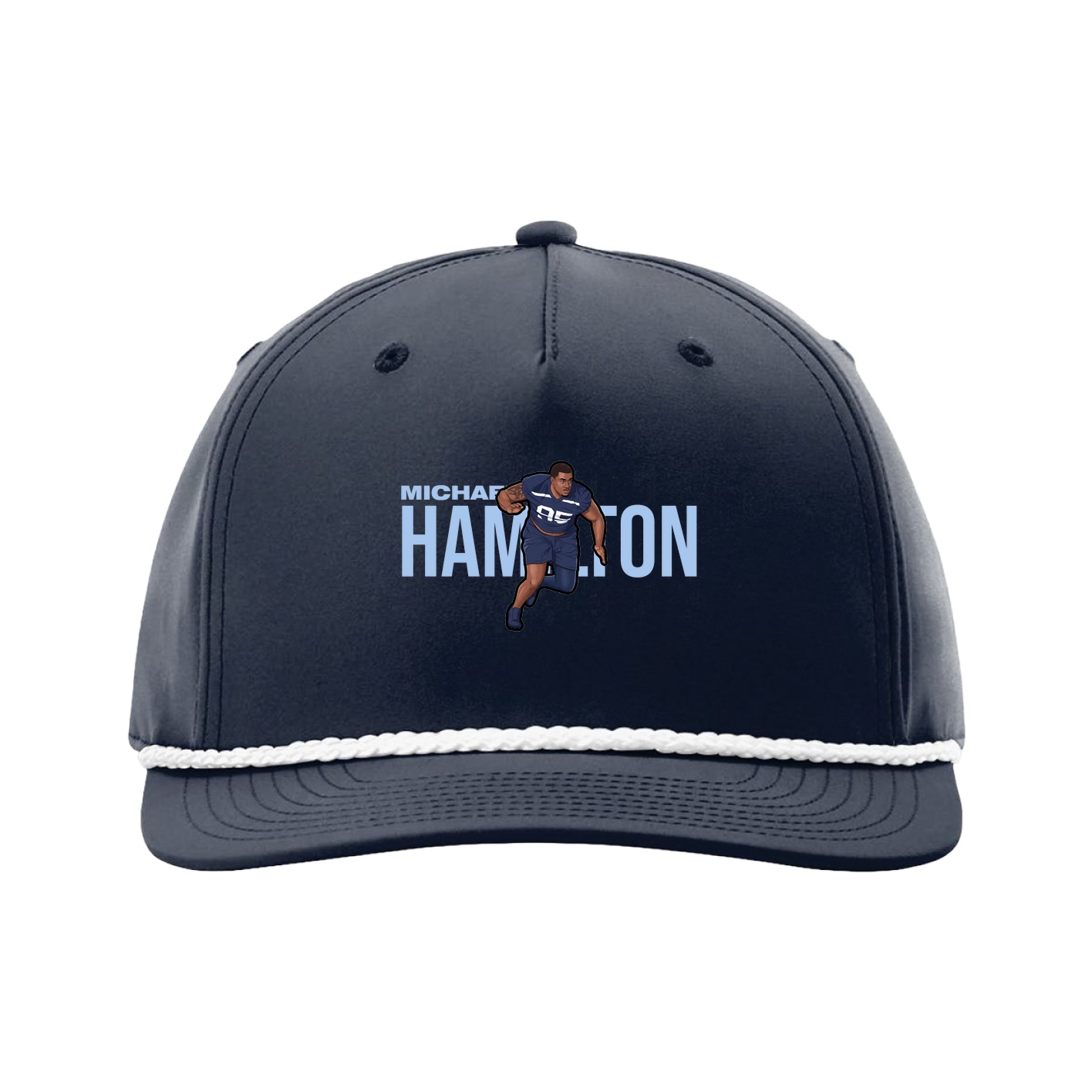 Five-Panel Classic Rope Cap — Player Name in Navy
