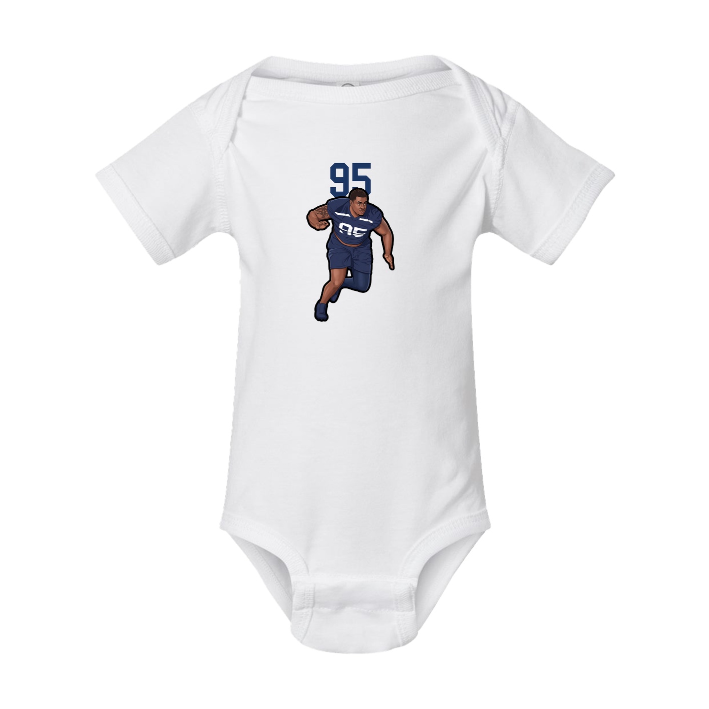 Baby Onesie — Number Top in White