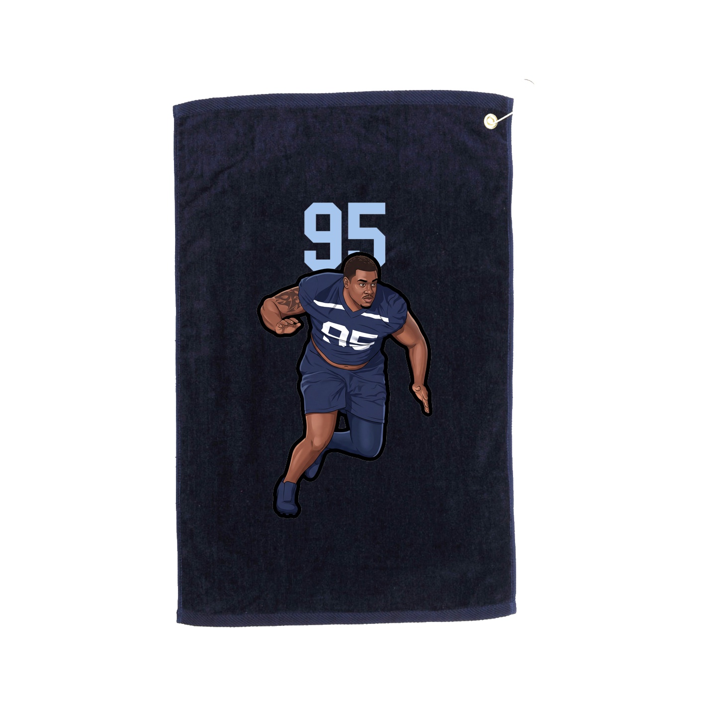 Golf Towel — Number Top in Navy