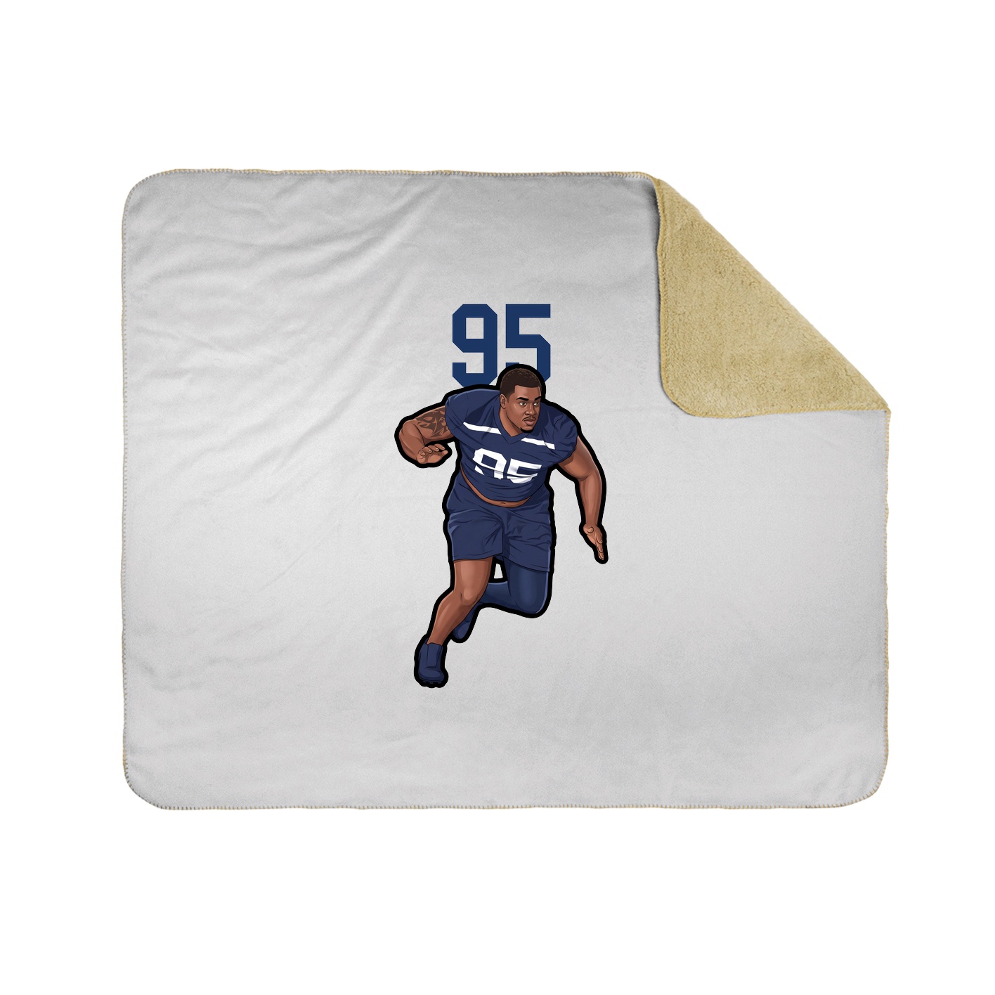 Throw Blanket — Number Top in White