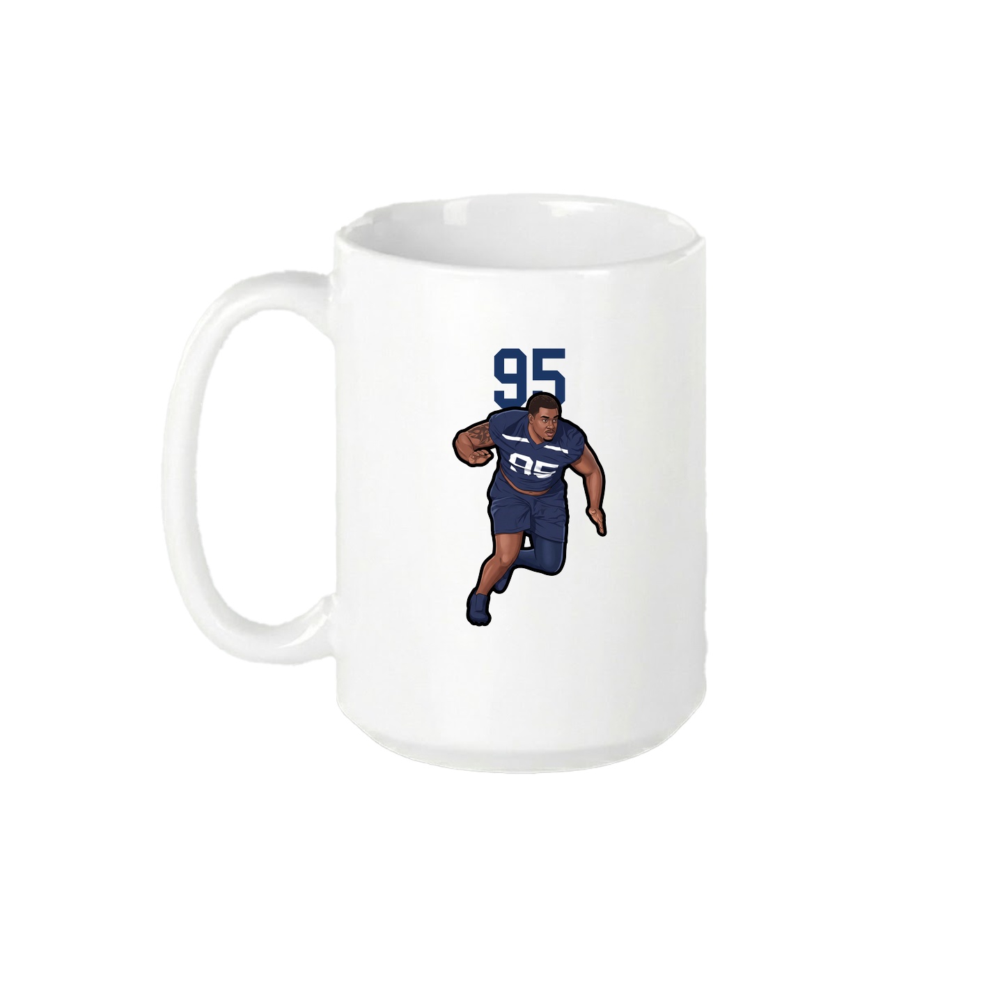 15oz Coffee Mug — Number Top in White