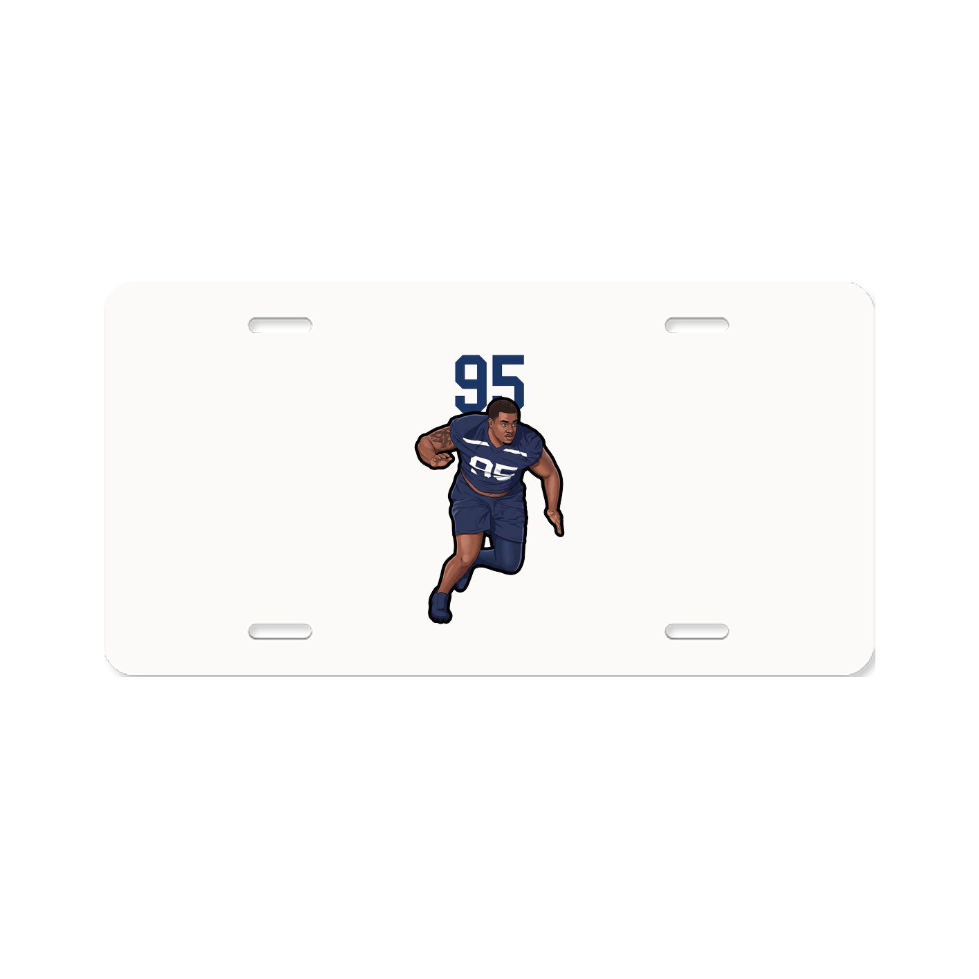 License Plate — Number Top in Classic