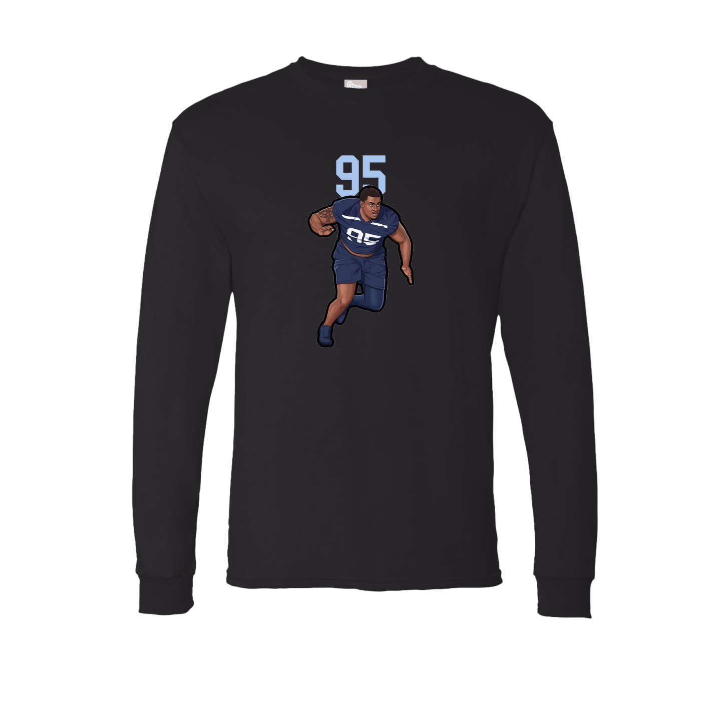 Long Sleeve Tee — Number Top in Black