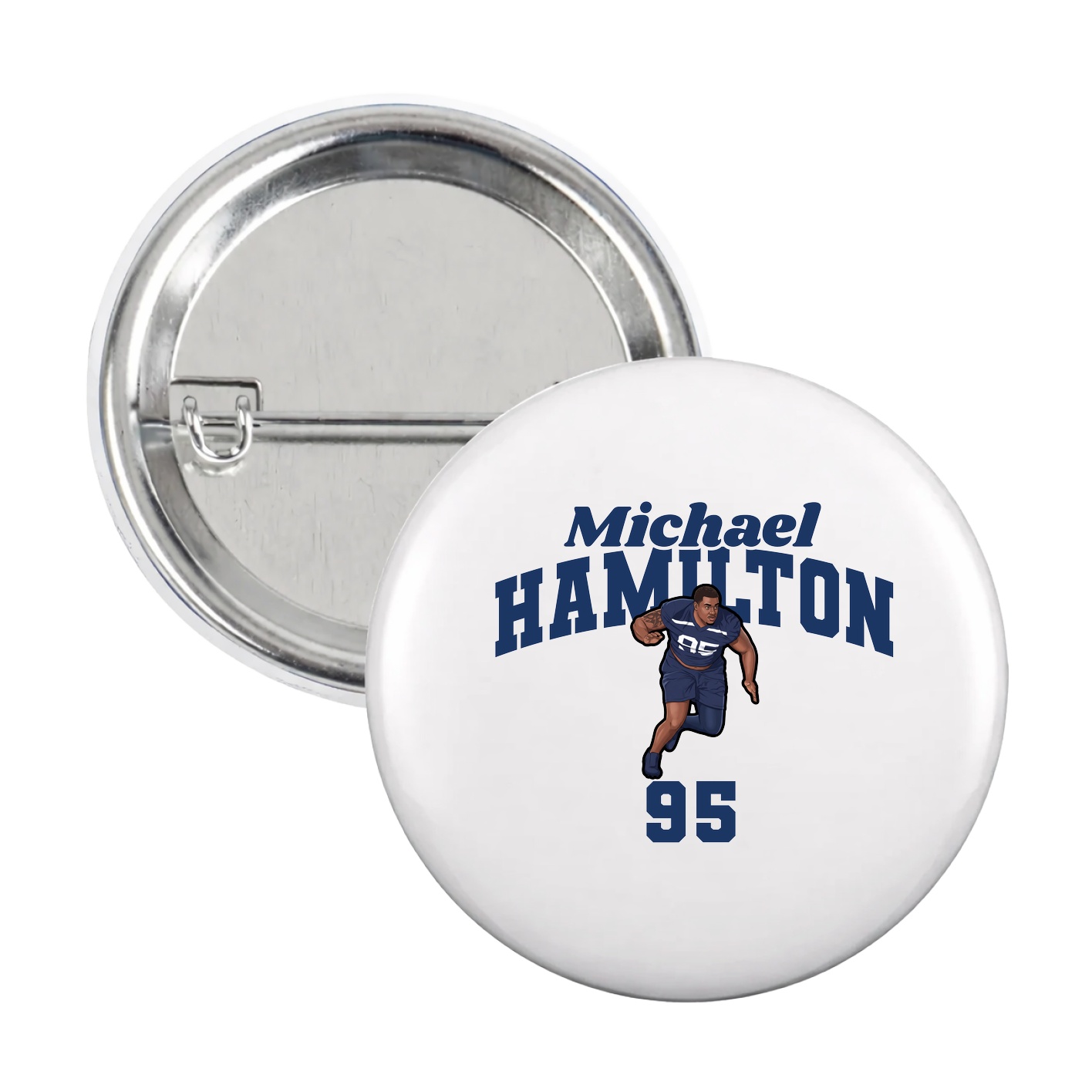 Game Day Button — Signature Arch in White
