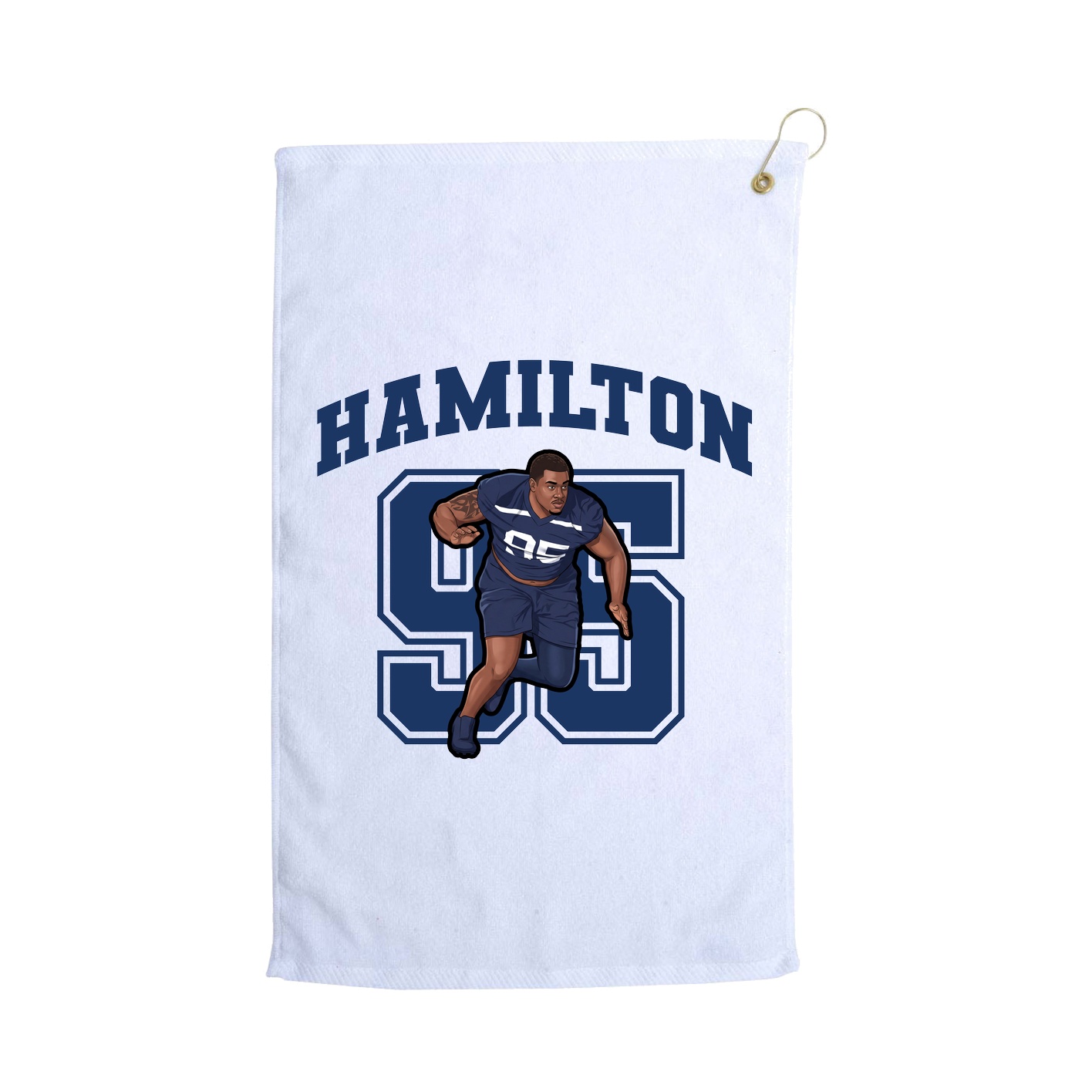 Golf Towel — Number in White
