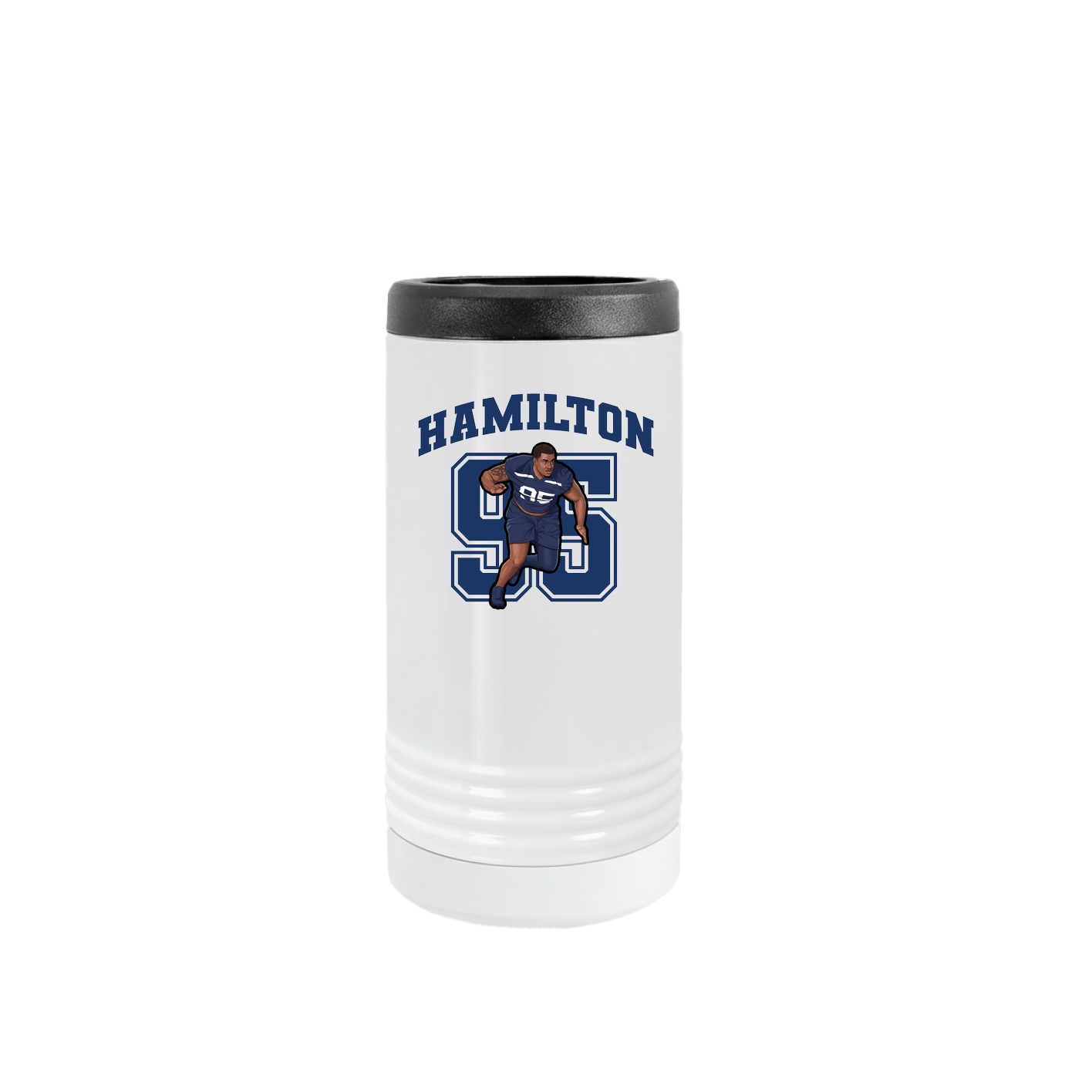 Slim Beverage Holder — Number in White