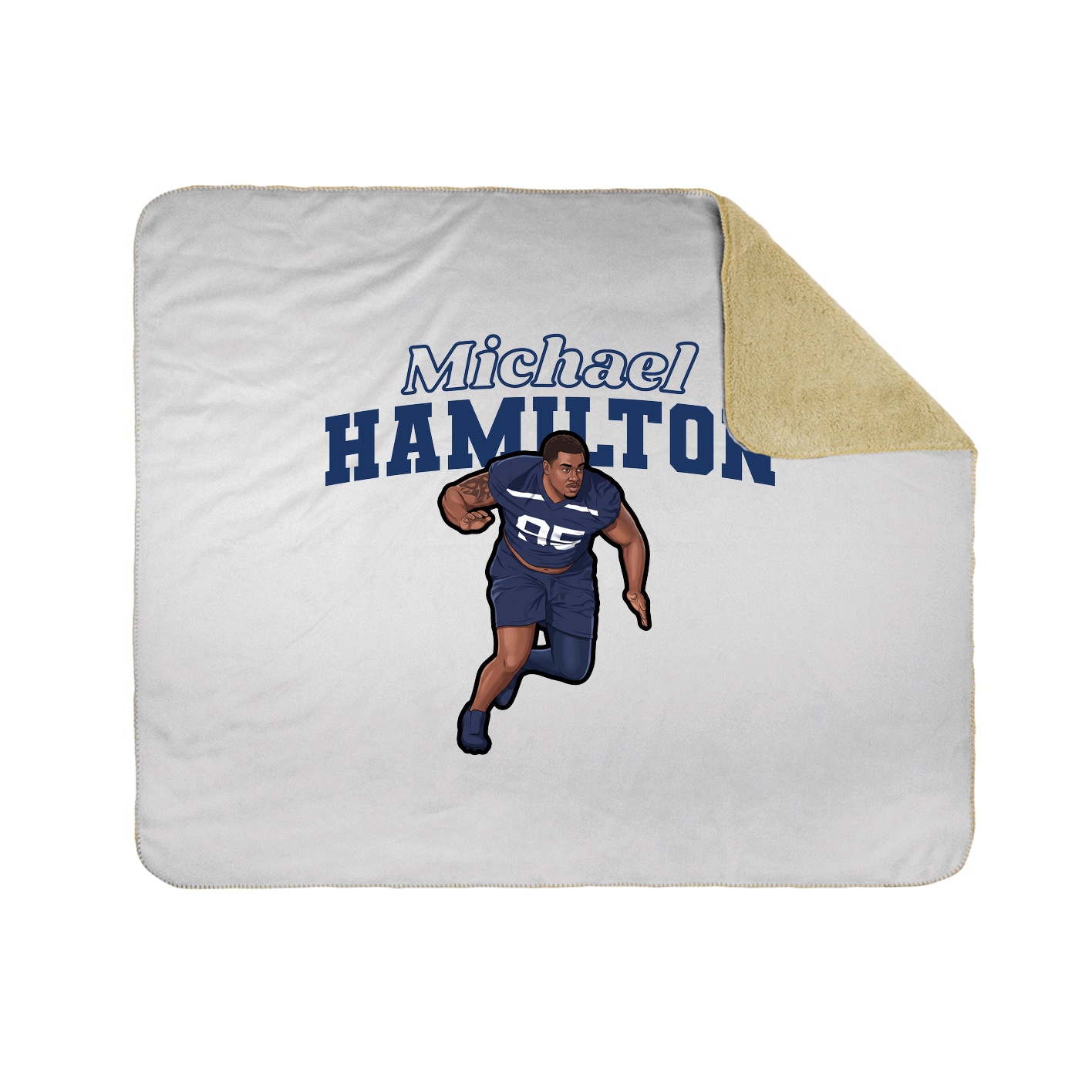 Throw Blanket — Name Arch in White
