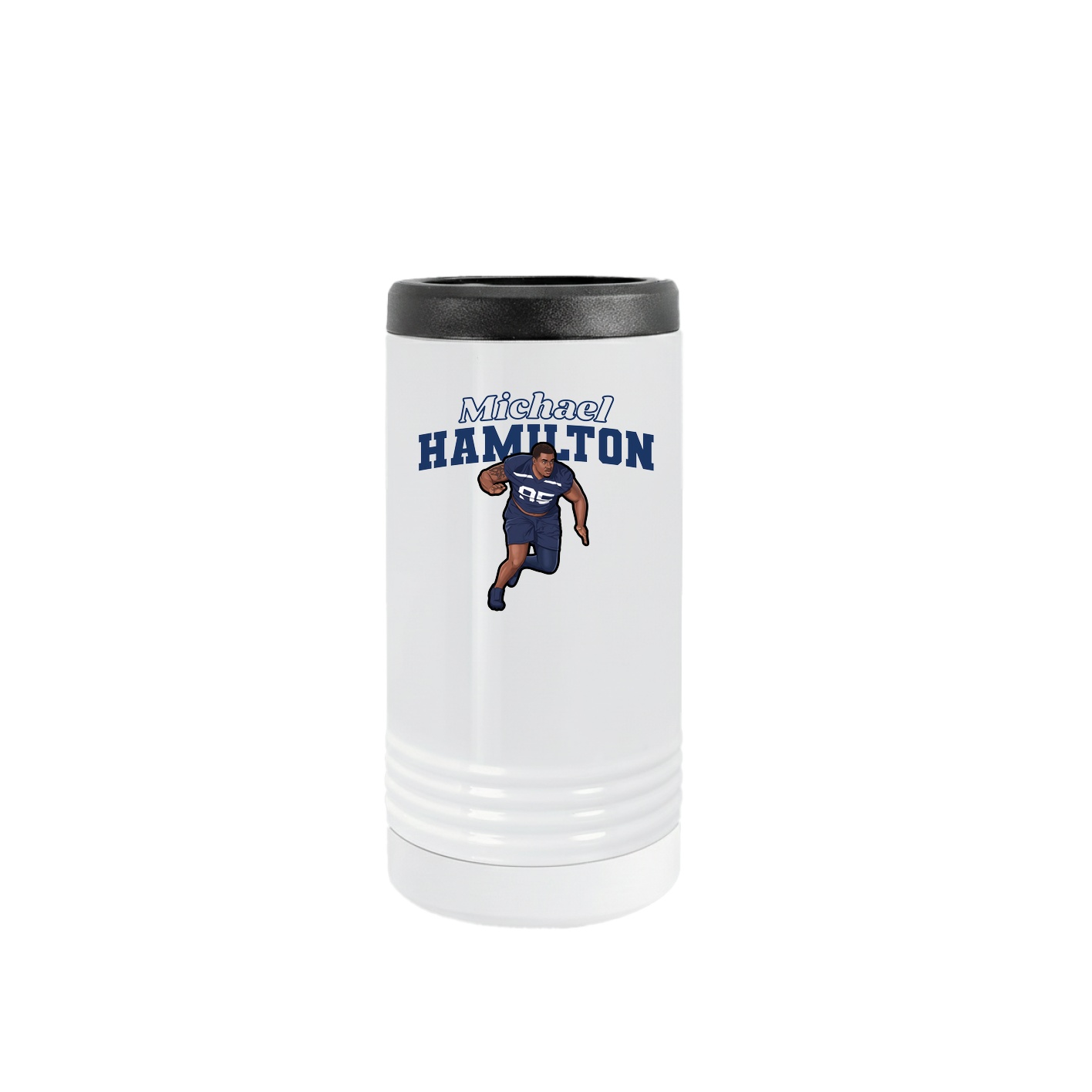 Slim Beverage Holder — Name Arch in White