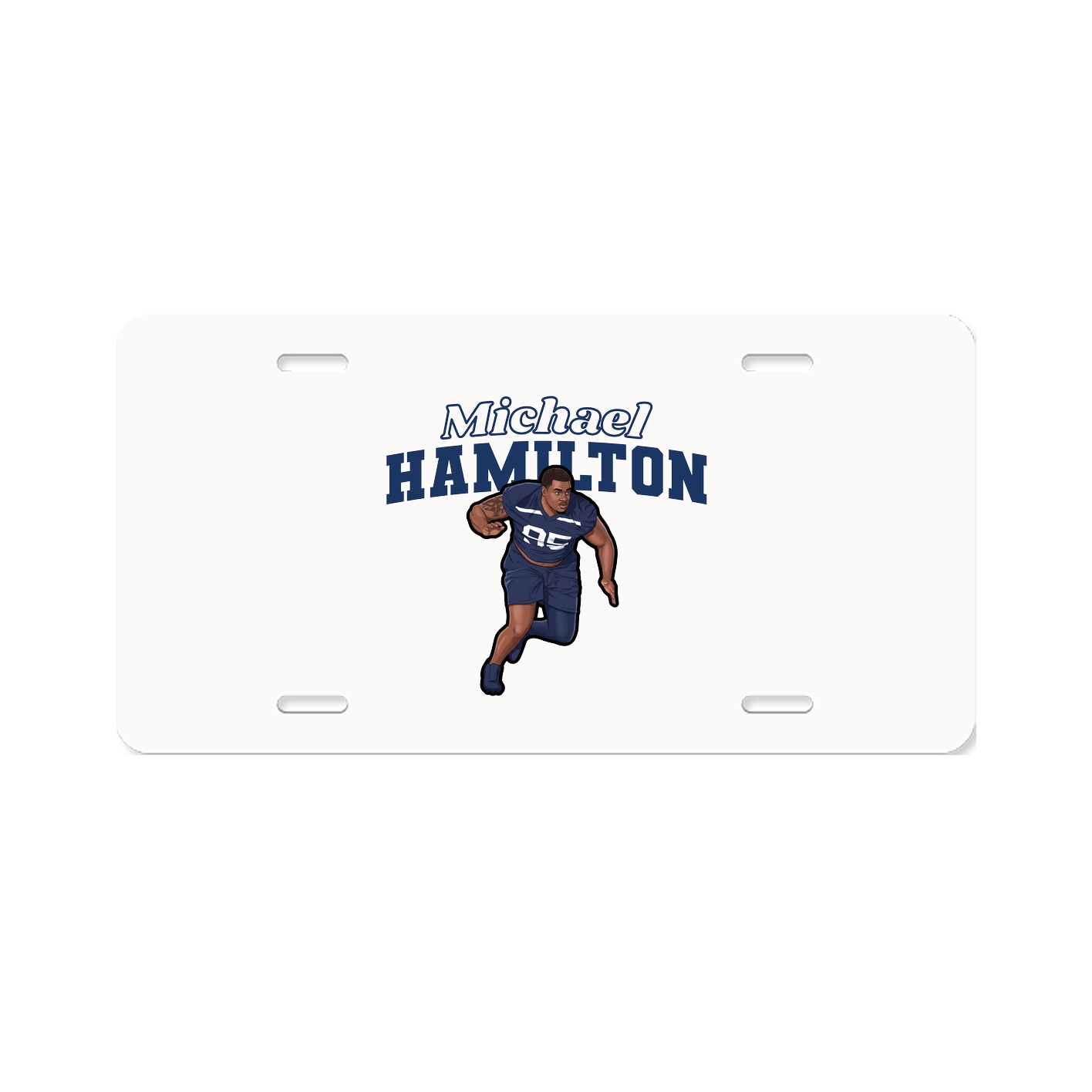 License Plate — Name Arch in Classic
