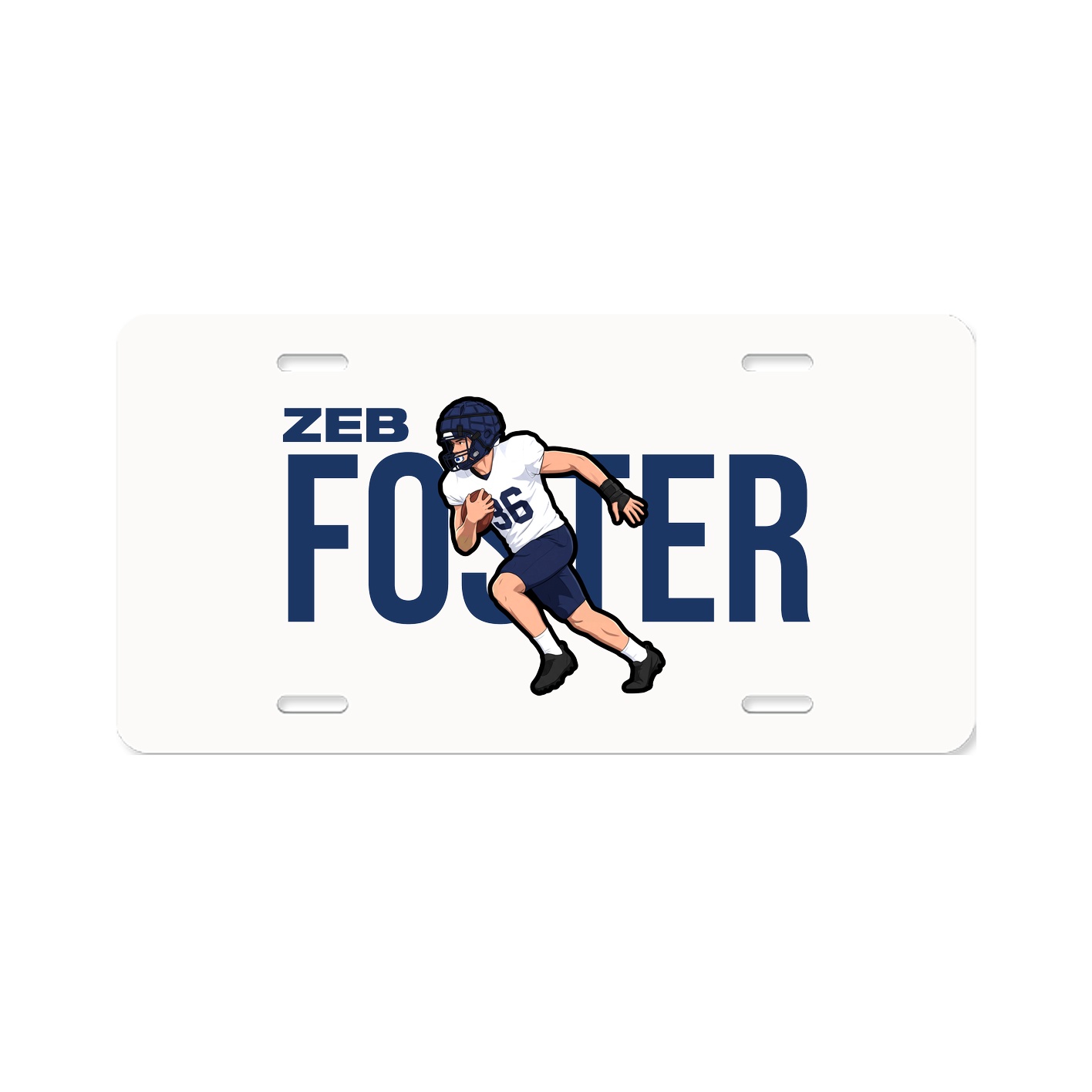 License Plate — Player Name in Classic