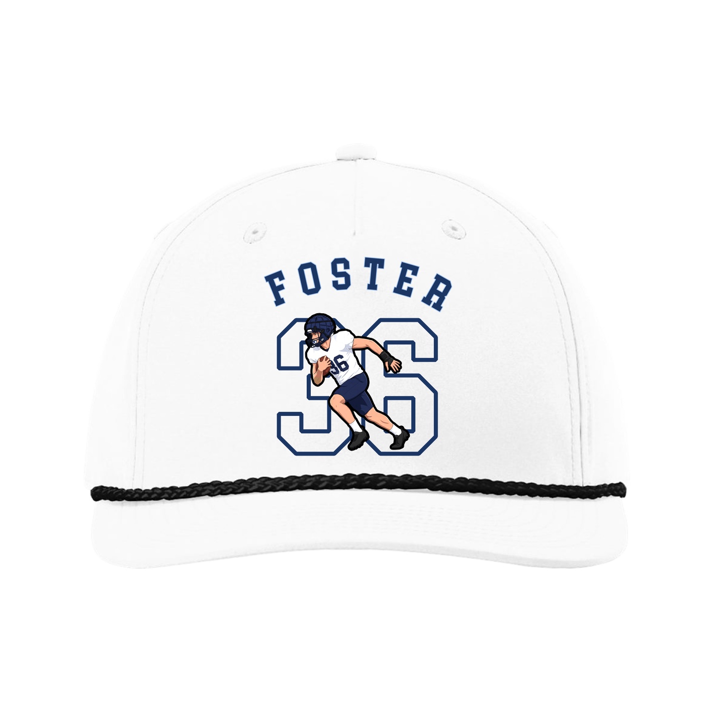Five-Panel Classic Rope Cap — Shirsey Arch in White
