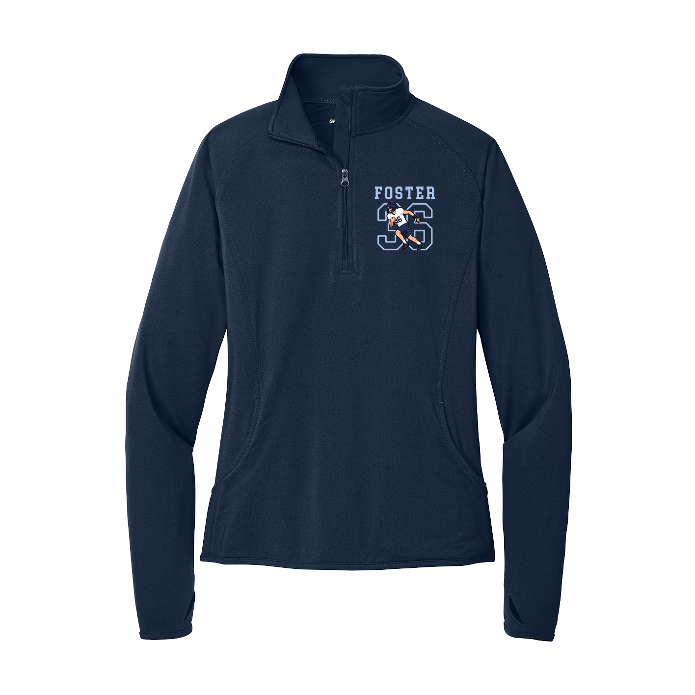 Women's Q-Zip Pullover — Shirsey in Navy