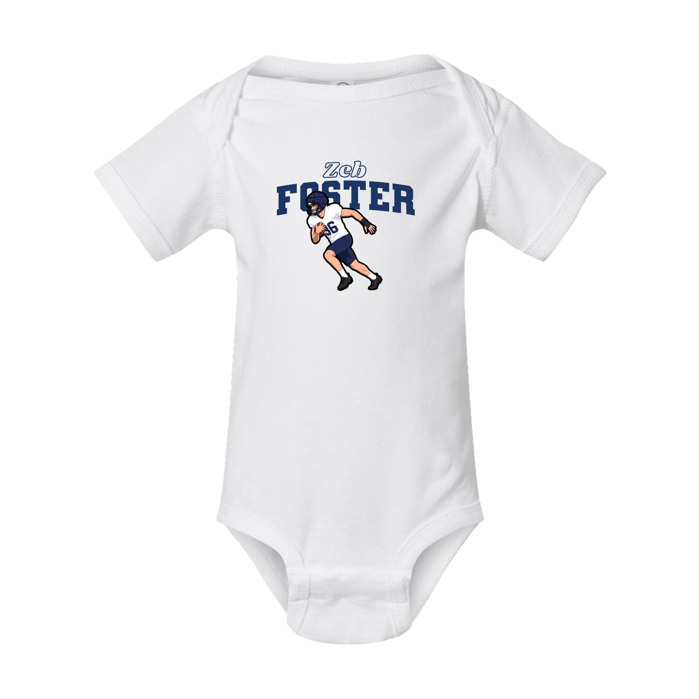 Baby Onesie — Name Arch in White