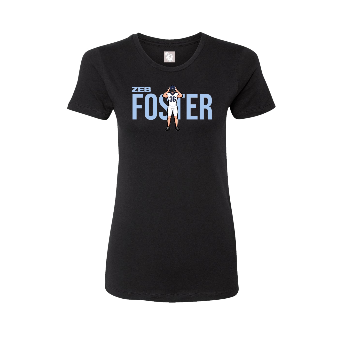 Fitted Women's Tee — Player Name in Black