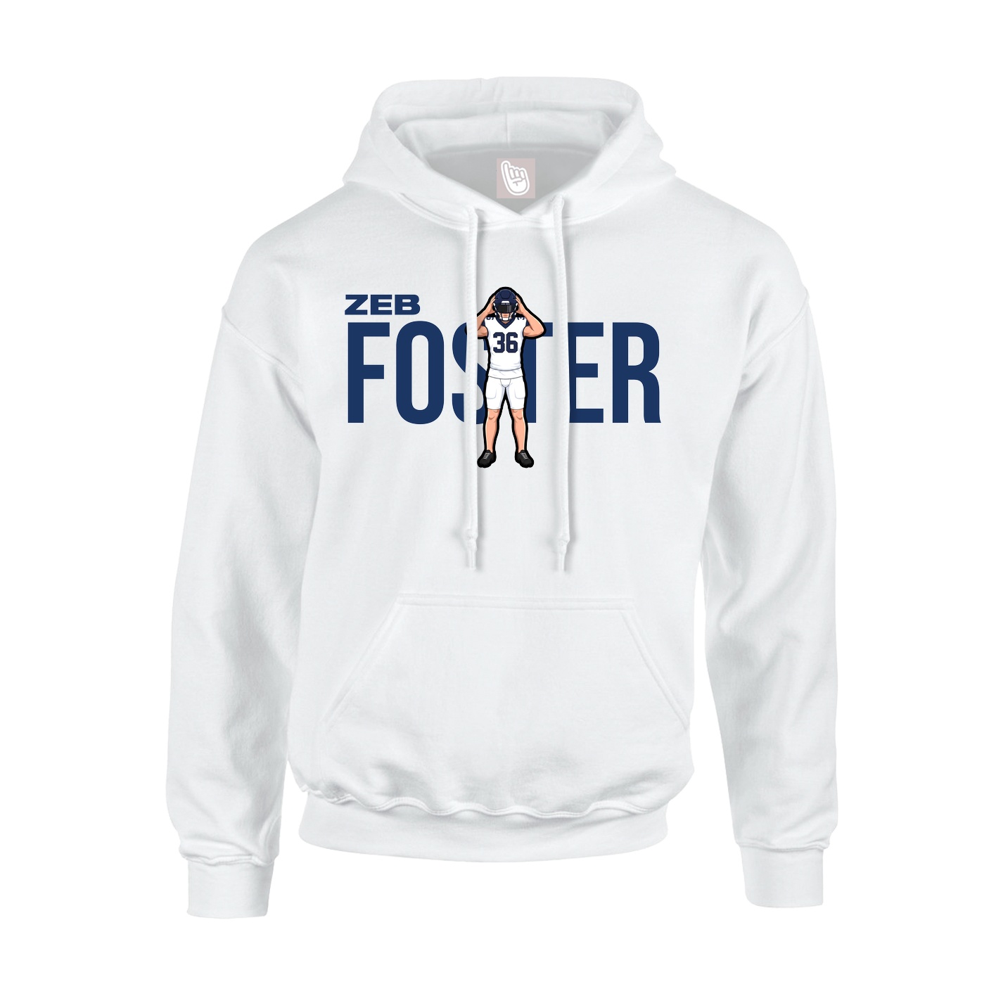Hoodie — Player Name in White