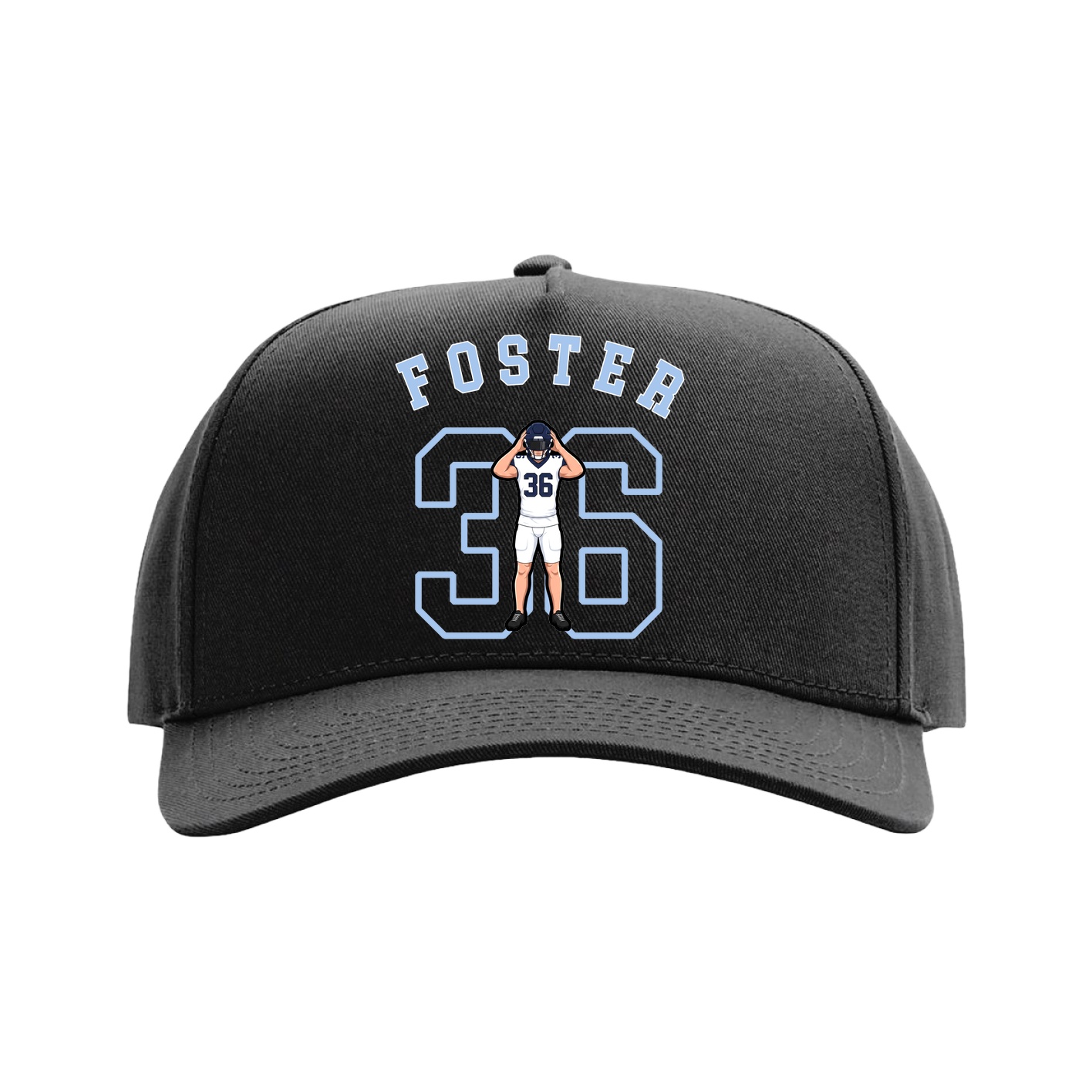 Full Fabric Five-Panel Champ Cap — Shirsey Arch in Black