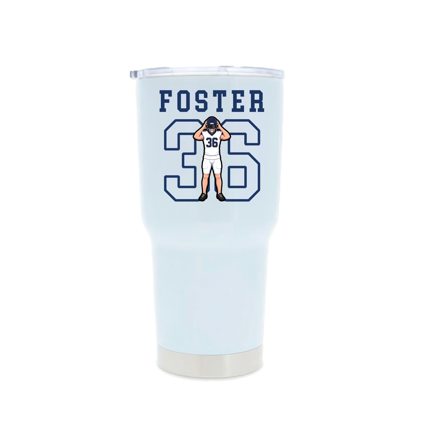 30oz Stainless Steel Tumbler — Shirsey in White
