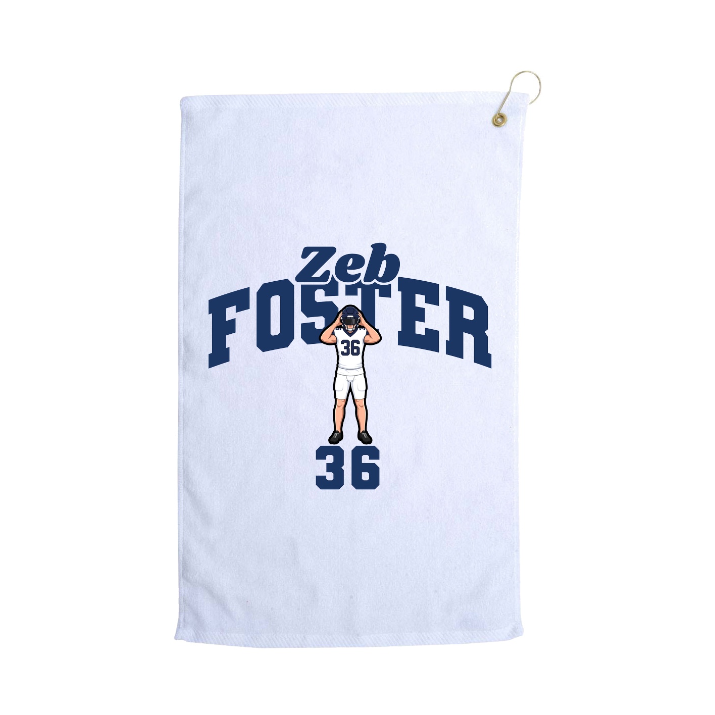 Golf Towel — Signature Arch in White