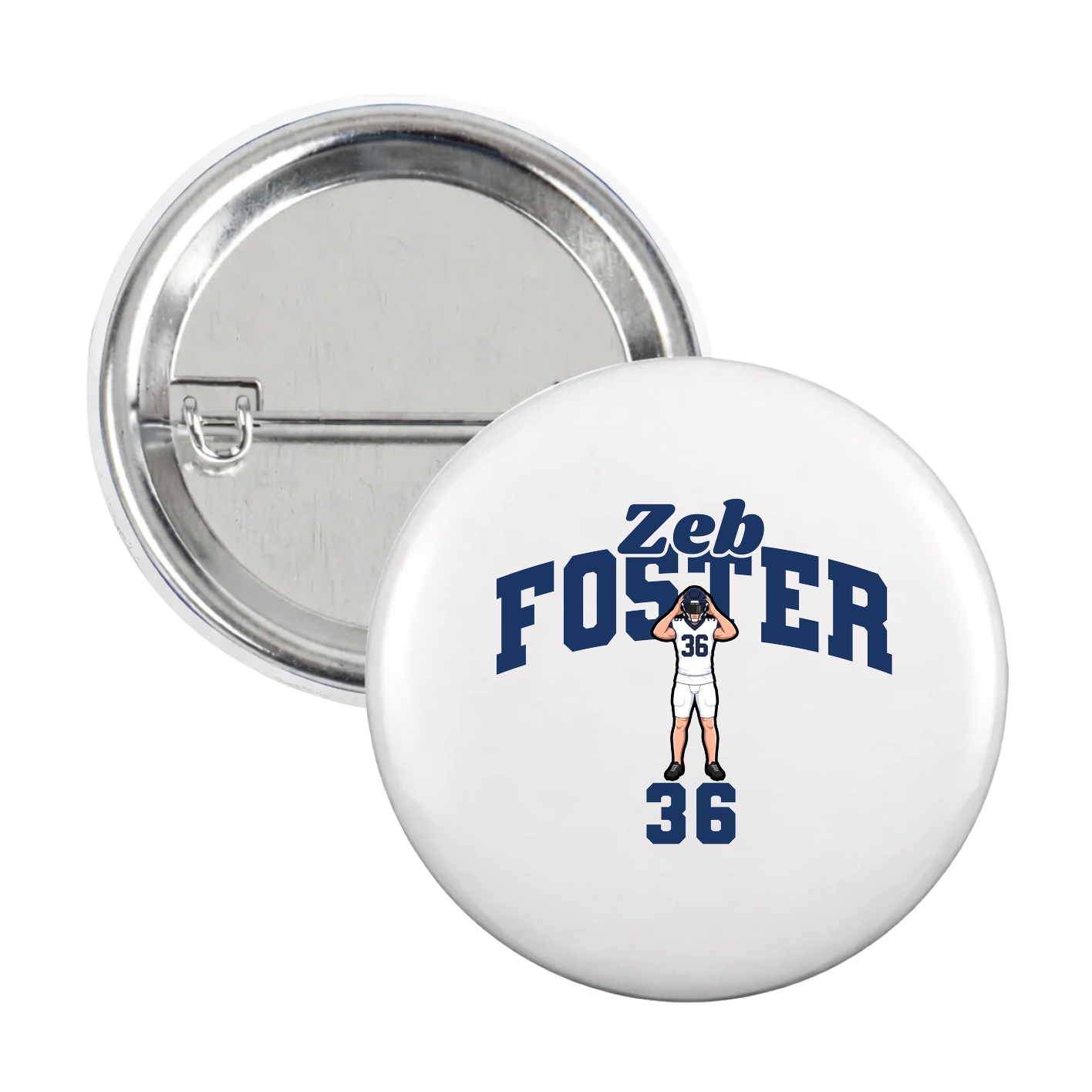 Game Day Button — Signature Arch in White