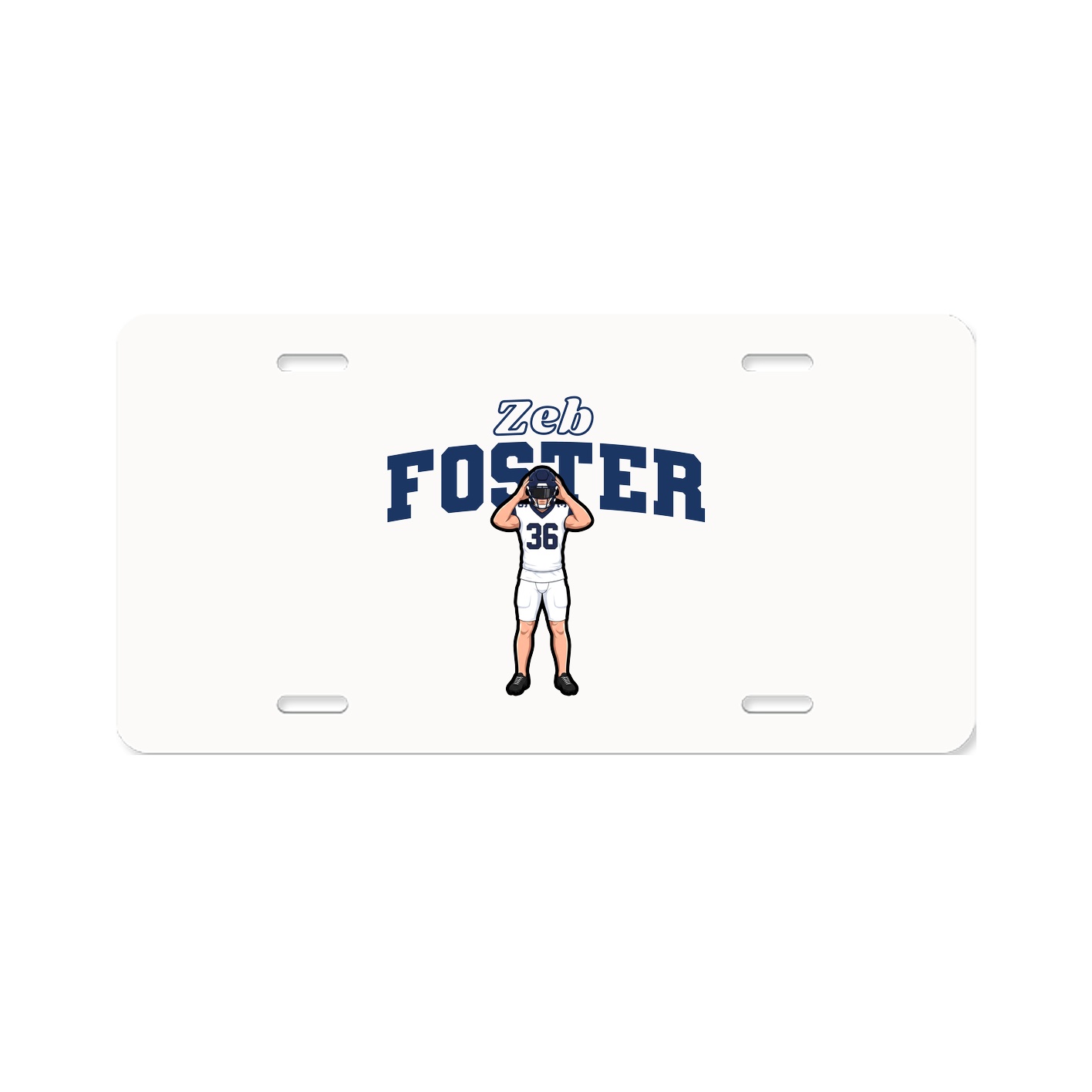 License Plate — Name Arch in Classic