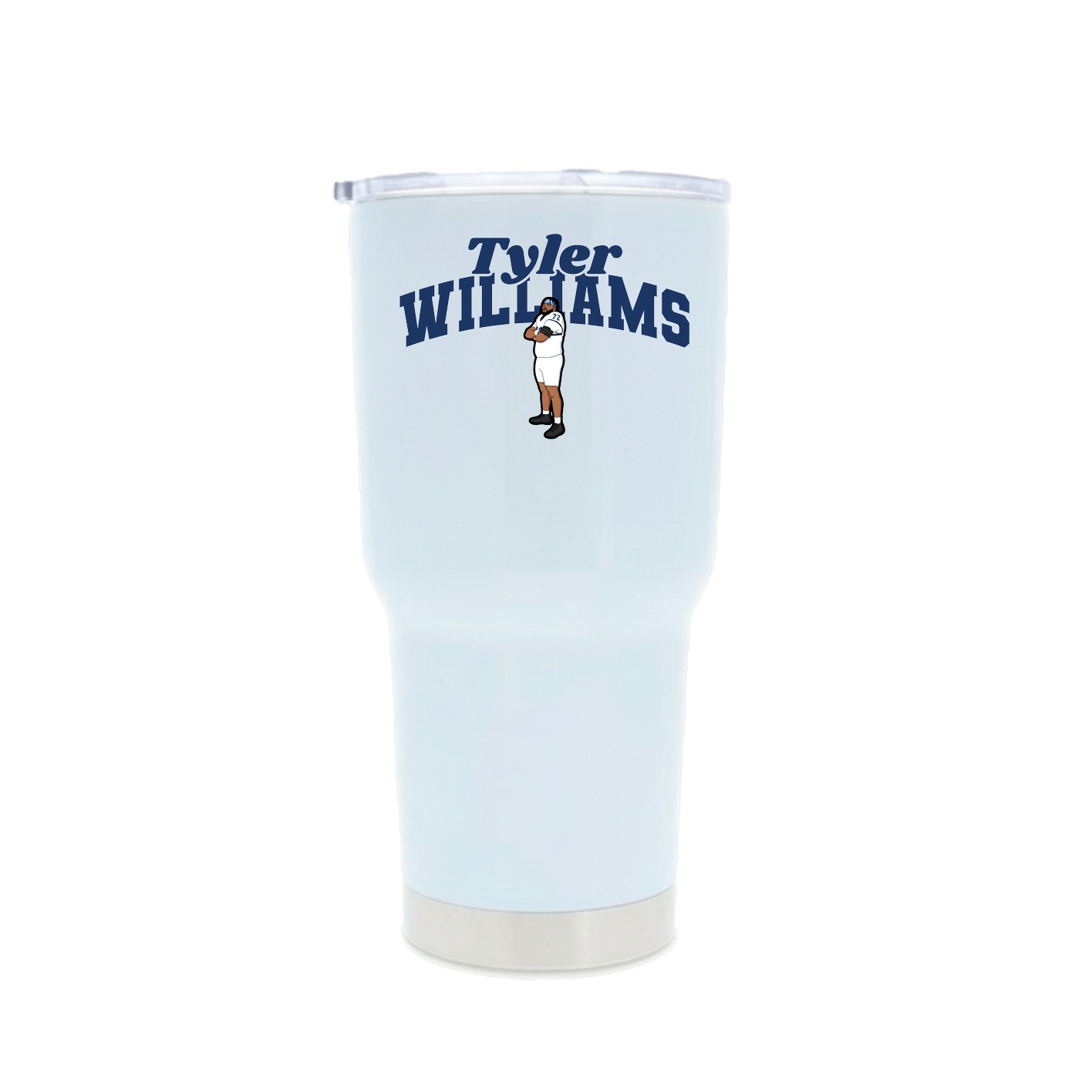 30oz Stainless Steel Tumbler — Signature Arch in White