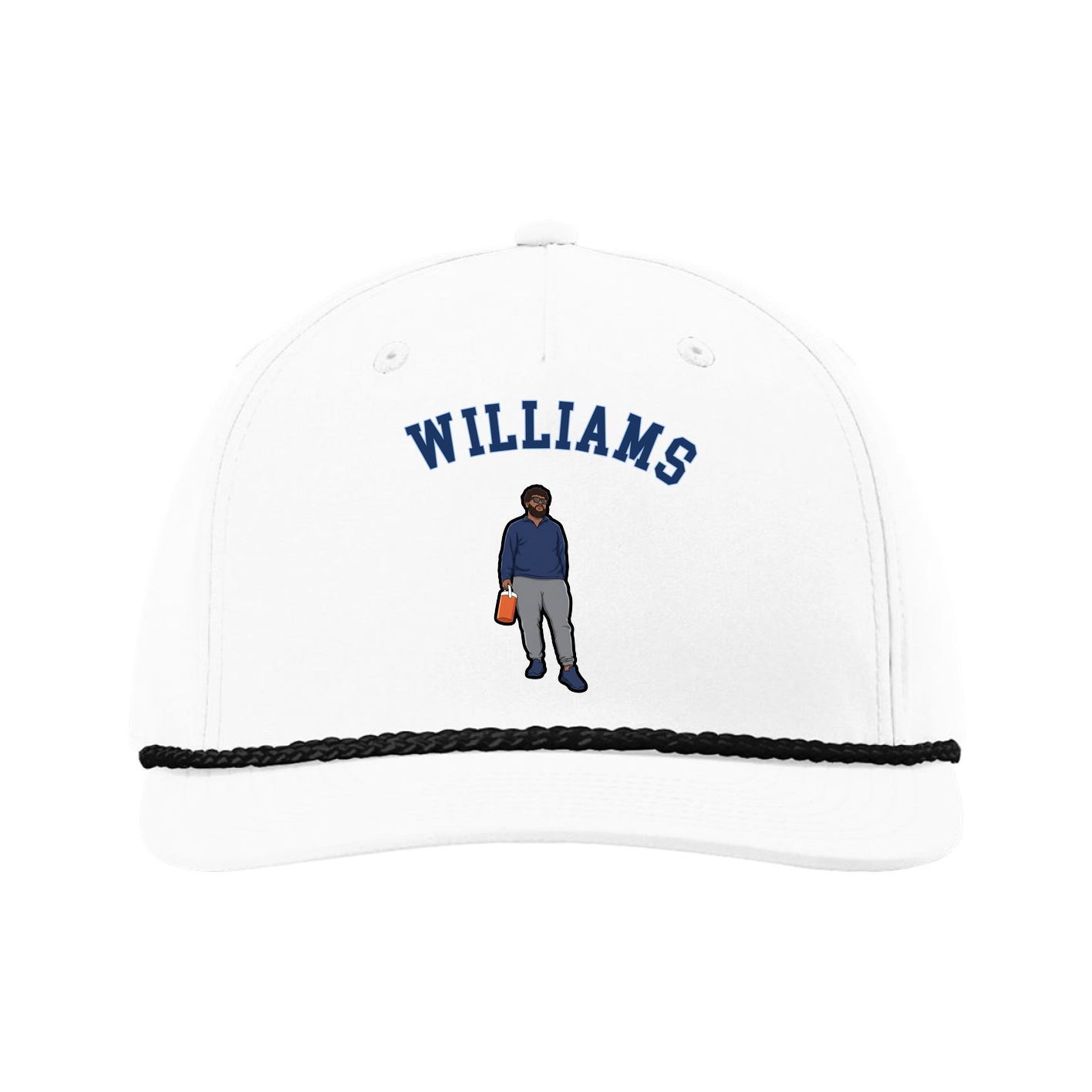 Five-Panel Classic Rope Cap — Shirsey Arch in White