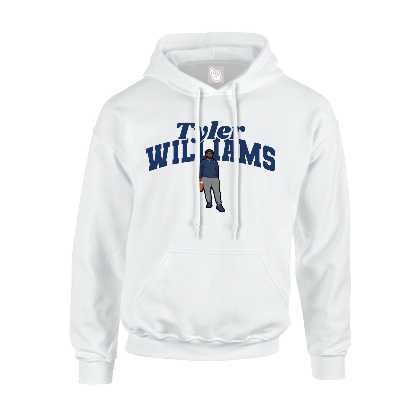 Youth Hoodie — Signature Arch in White