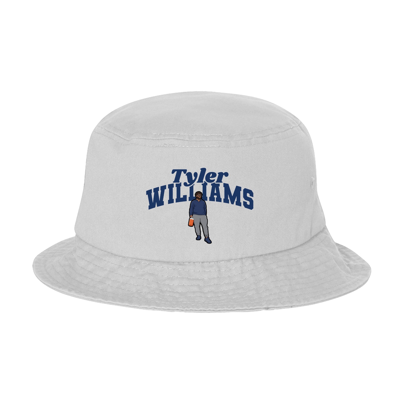 Bucket Cap — Signature Arch in White