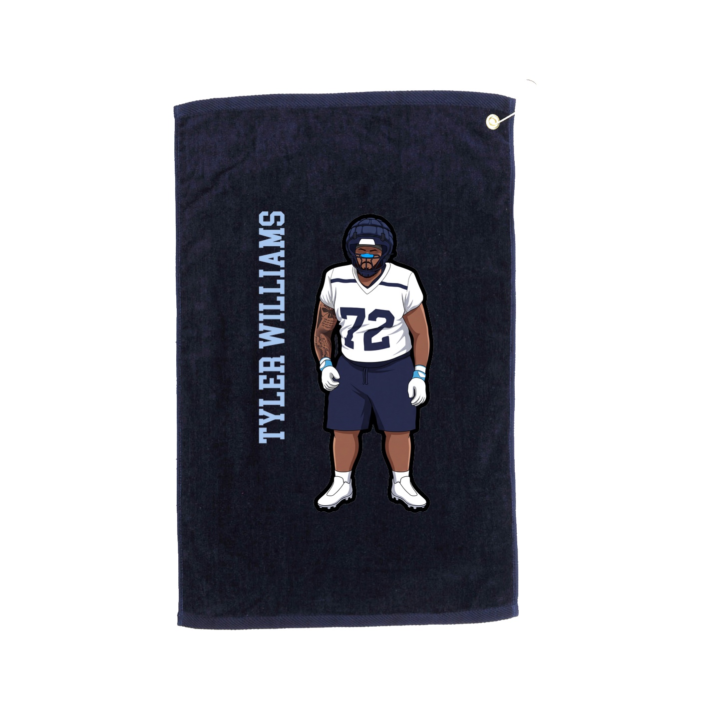 Golf Towel — Name Vertical in Navy
