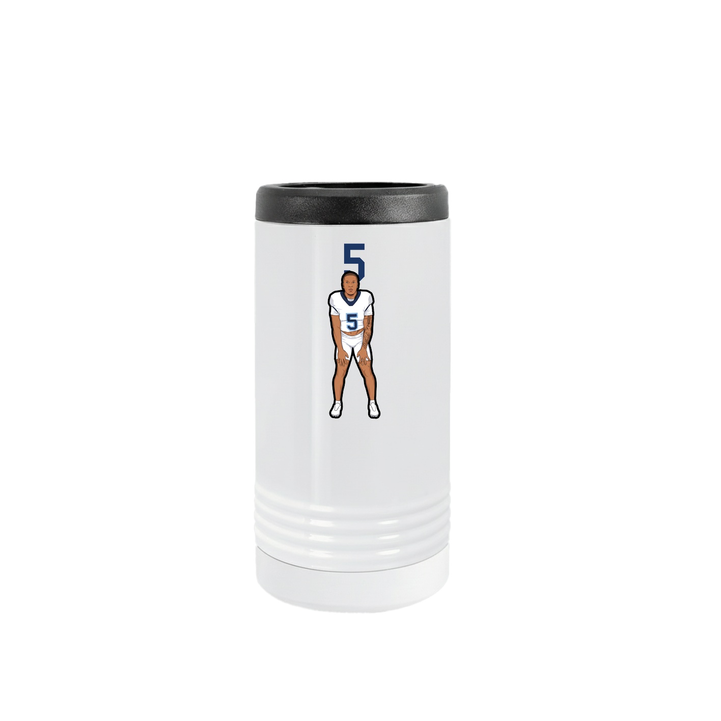 Slim Beverage Holder — Number Top in White