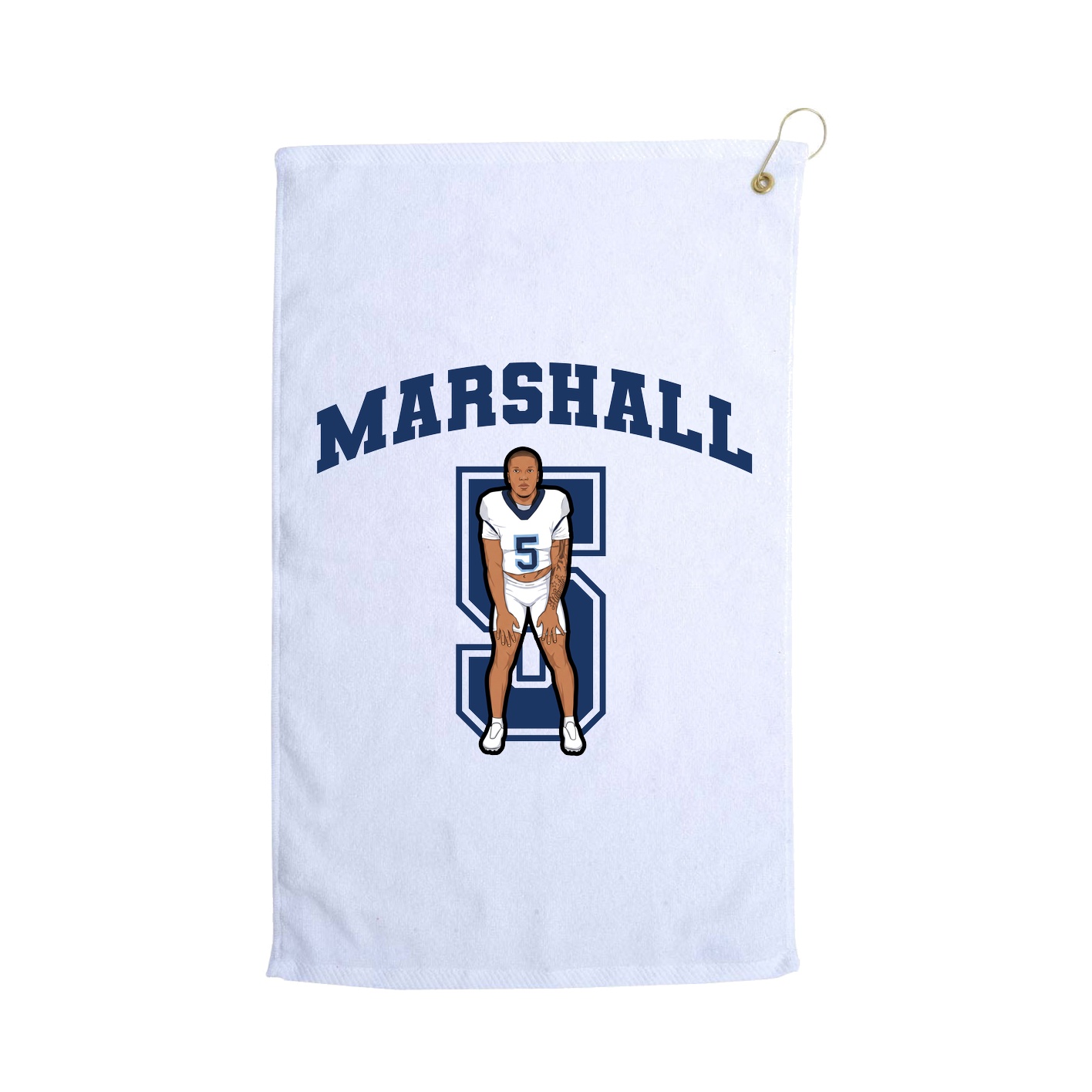Golf Towel — Number in White
