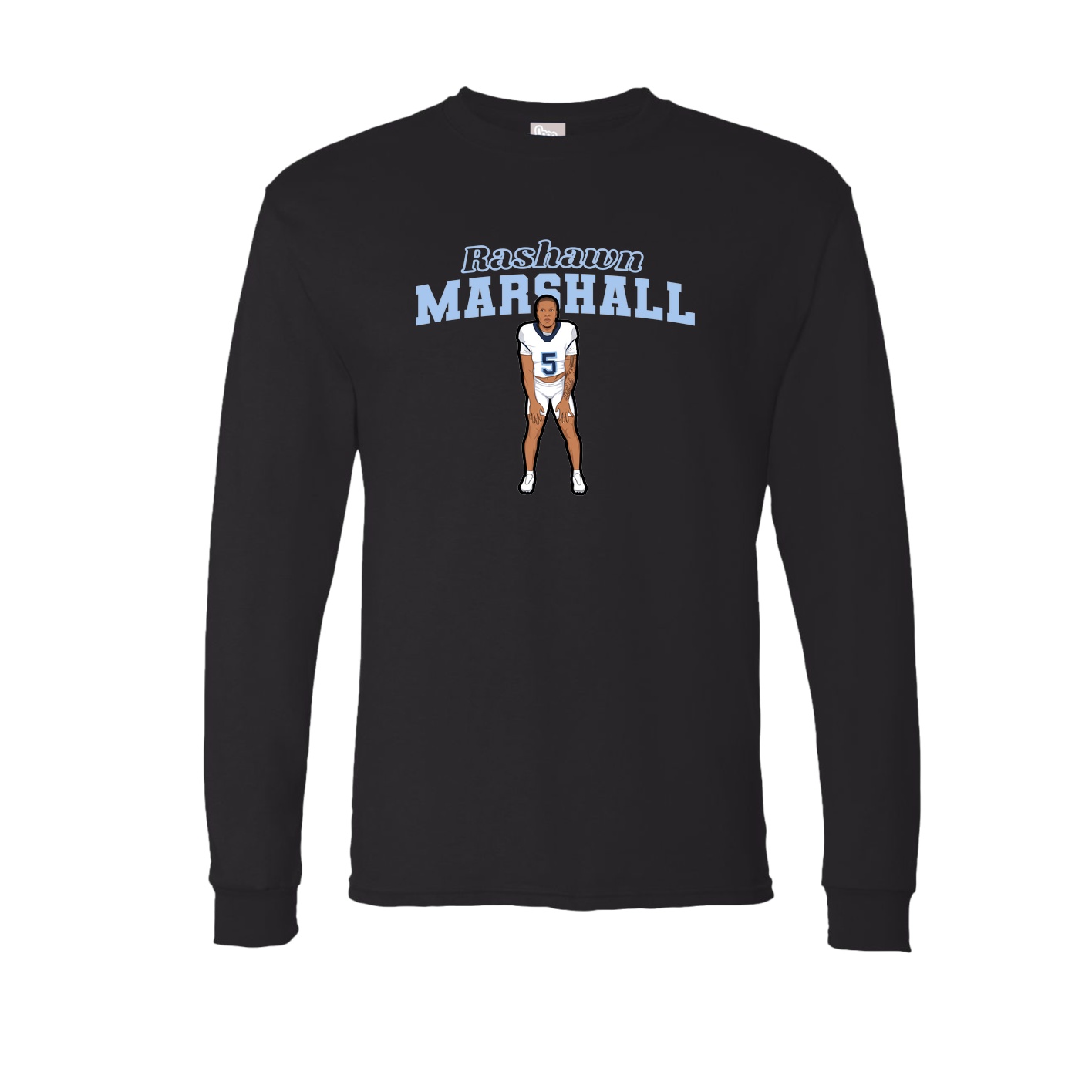 Long Sleeve Tee — Name Arch in Black