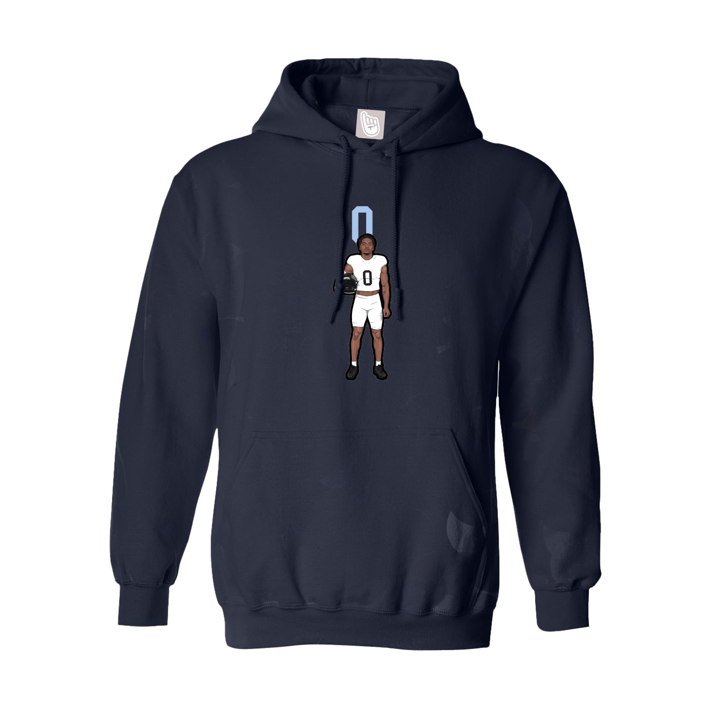 Youth Hoodie — Number Top in Navy