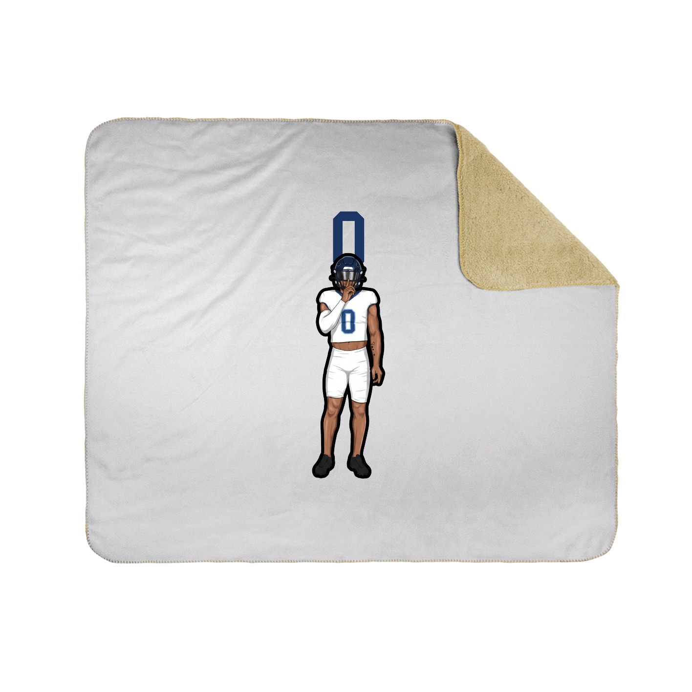 Throw Blanket — Number Top in White