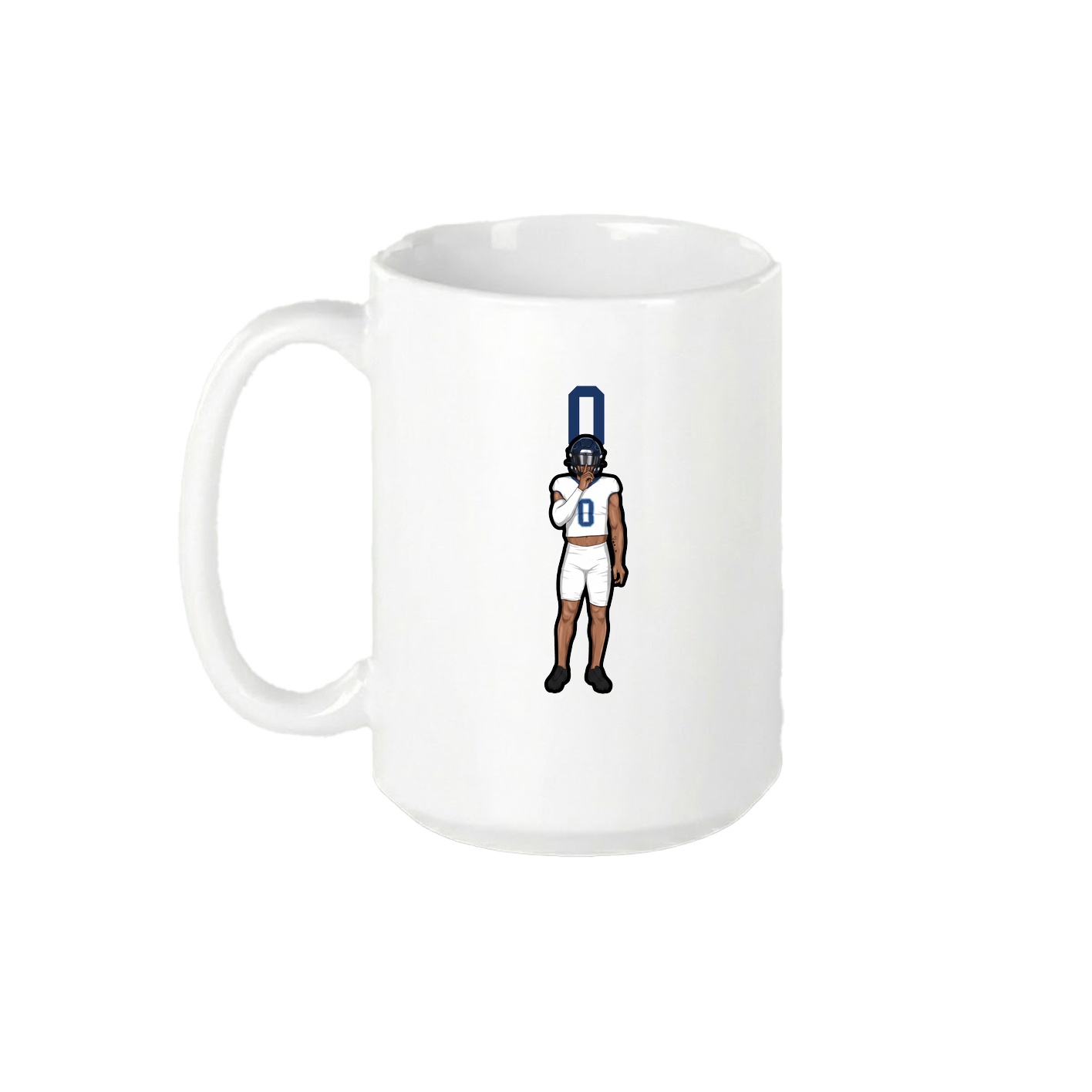 15oz Coffee Mug — Number Top in White