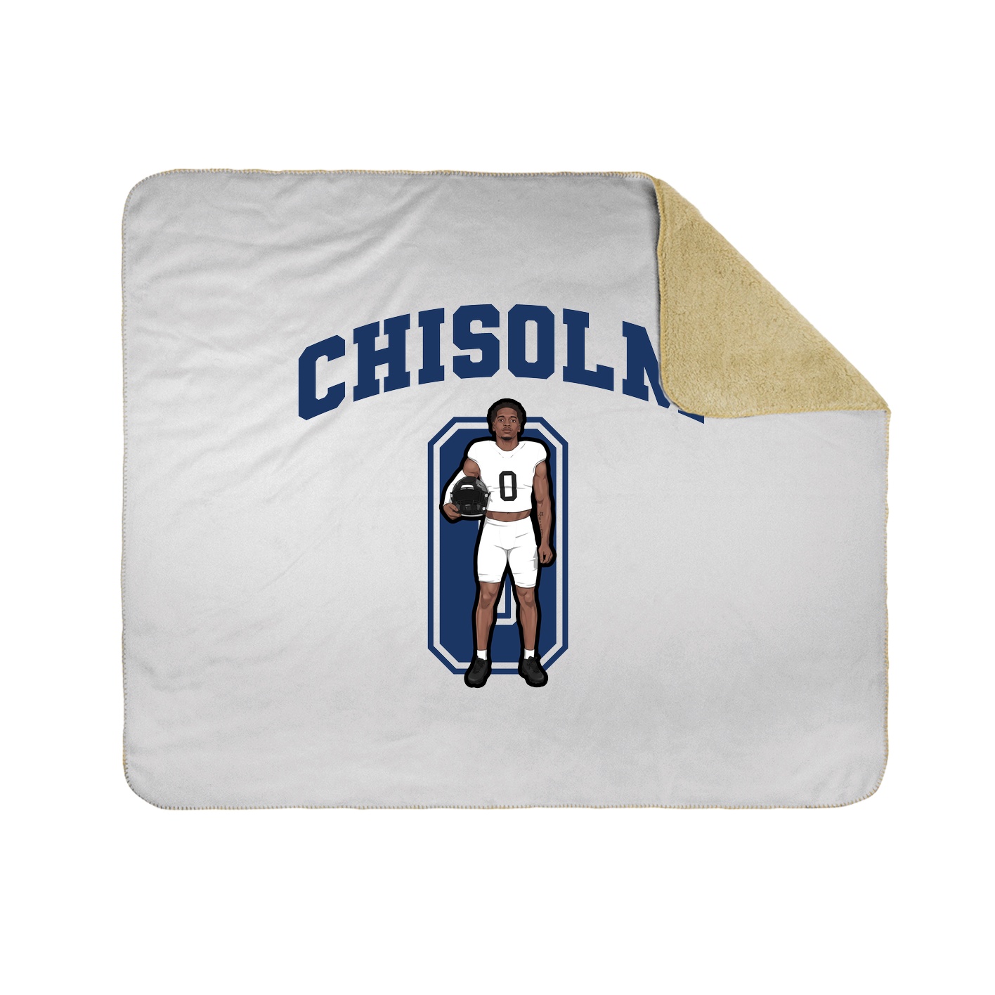 Throw Blanket — Number in White