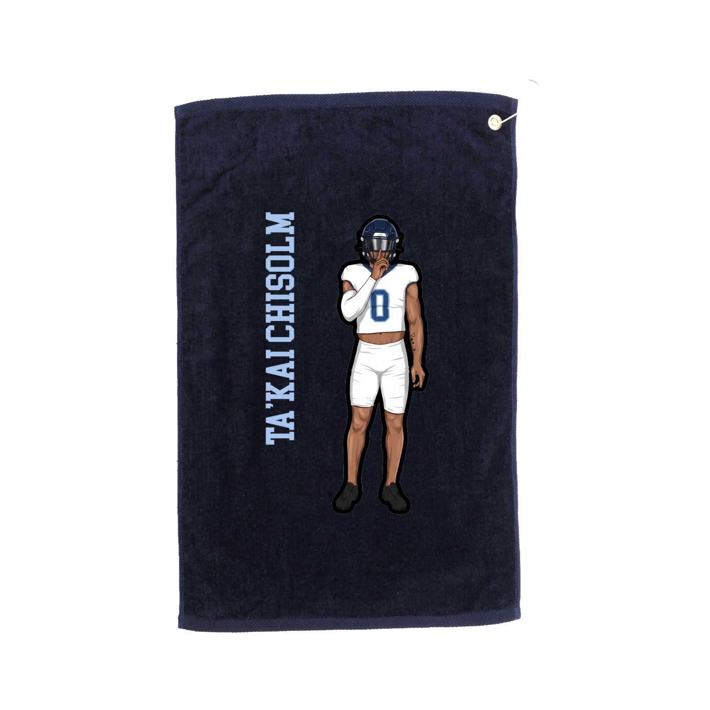 Golf Towel — Name Vertical in Navy