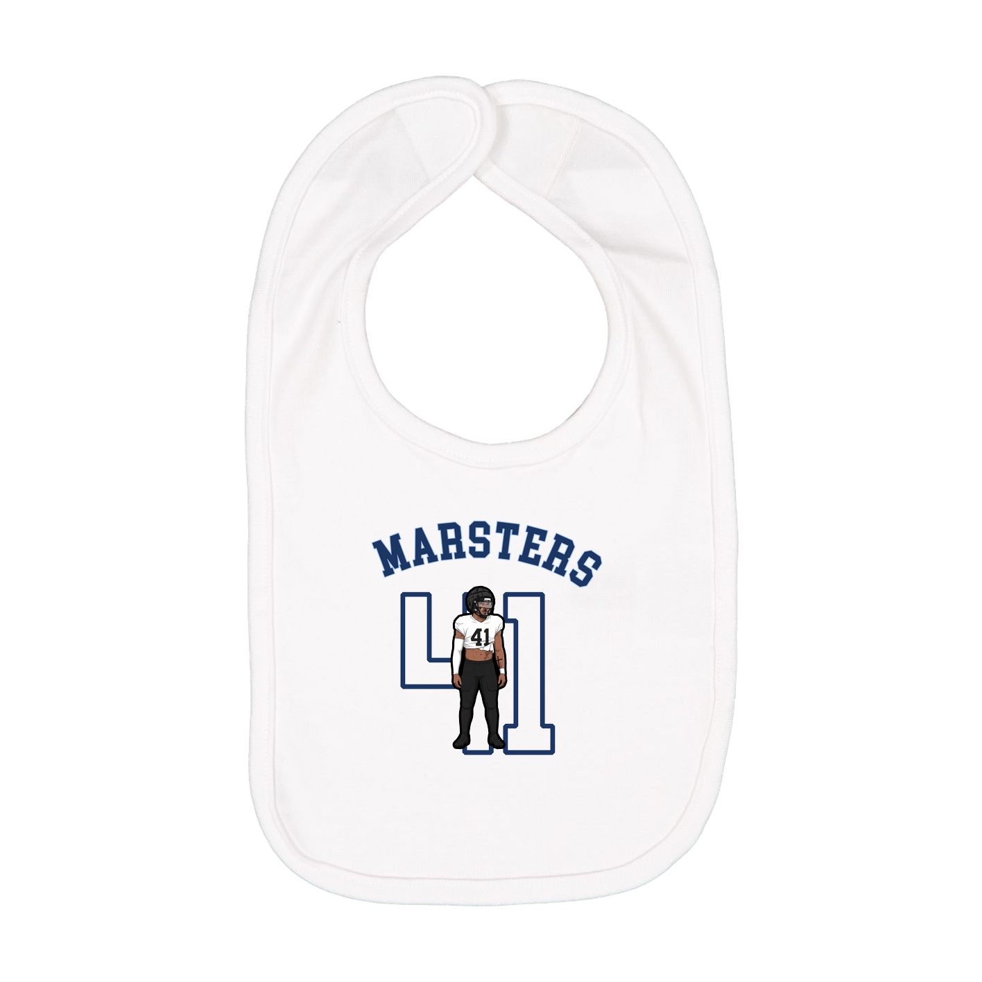 Infant Bib — Shirsey Arch in White