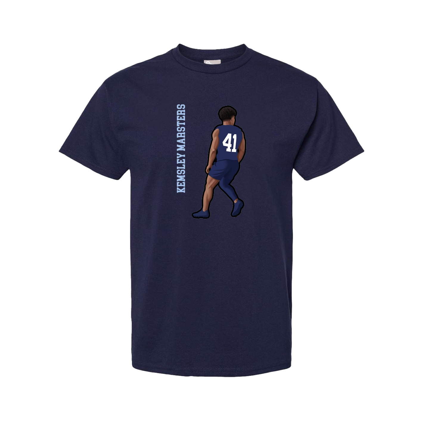 Youth Tee — Name Vertical in Navy