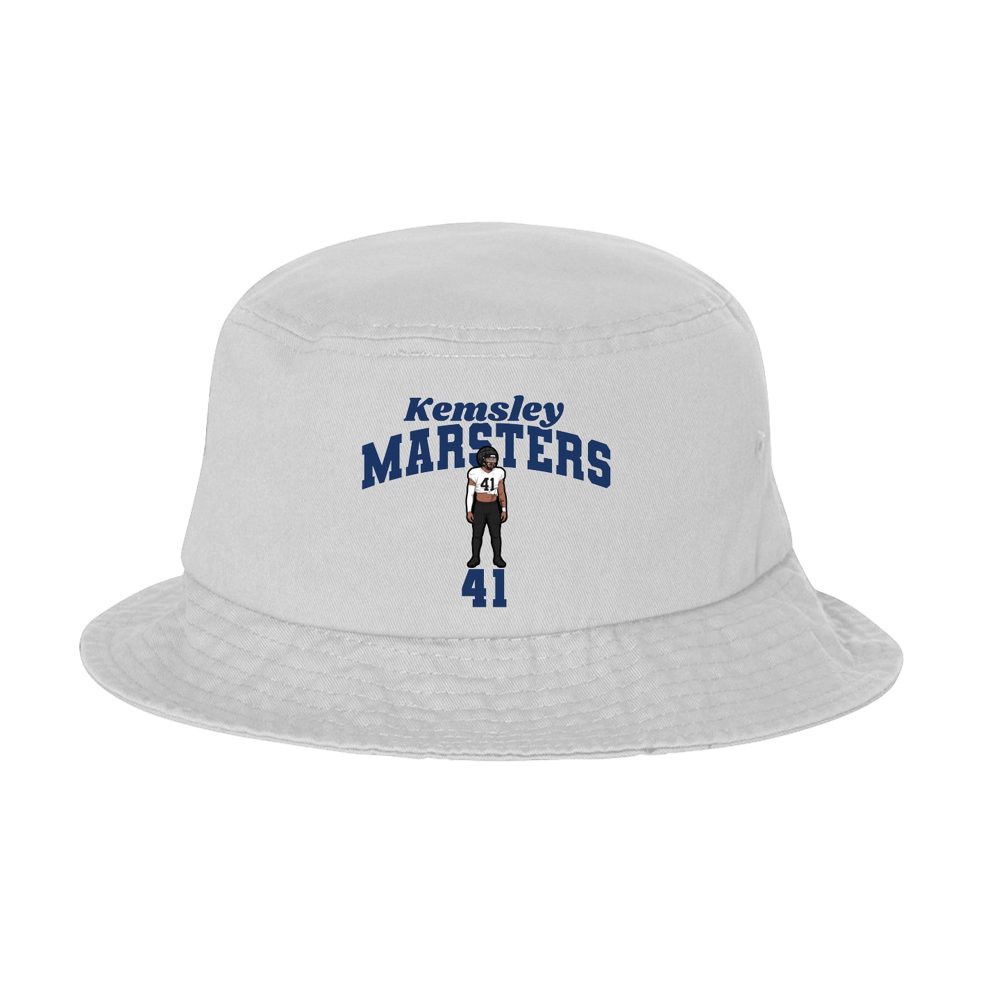 Bucket Cap — Signature Arch in White