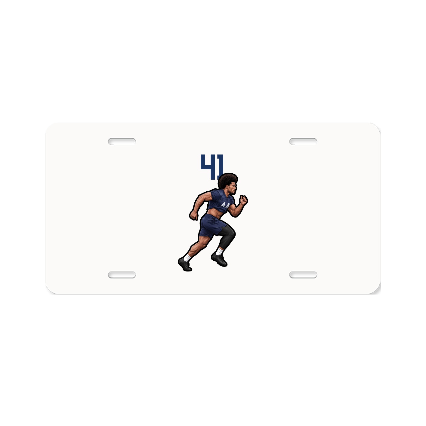 License Plate — Number Top in Classic