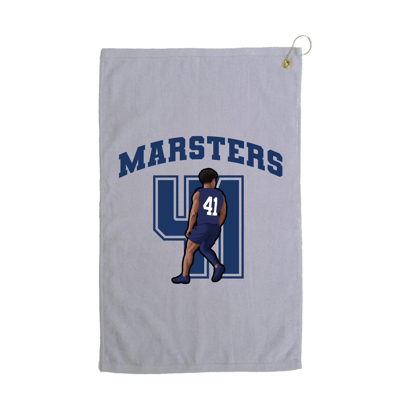 Golf Towel — Number in Grey