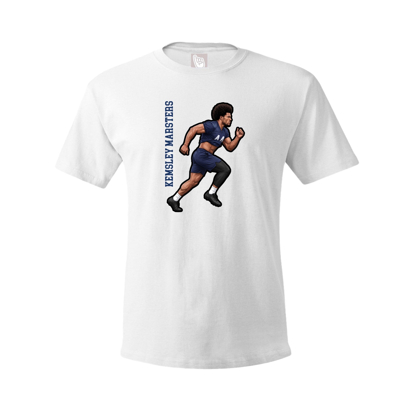 Tee — Name Vertical in White